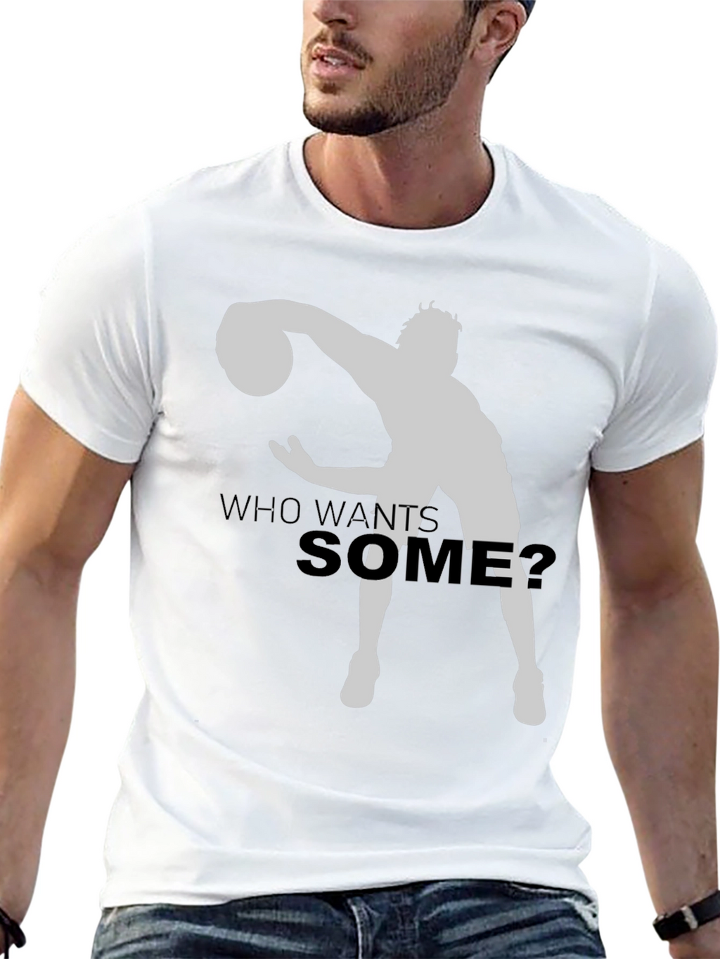 Basketball Silhouette Graphic T-Shirt