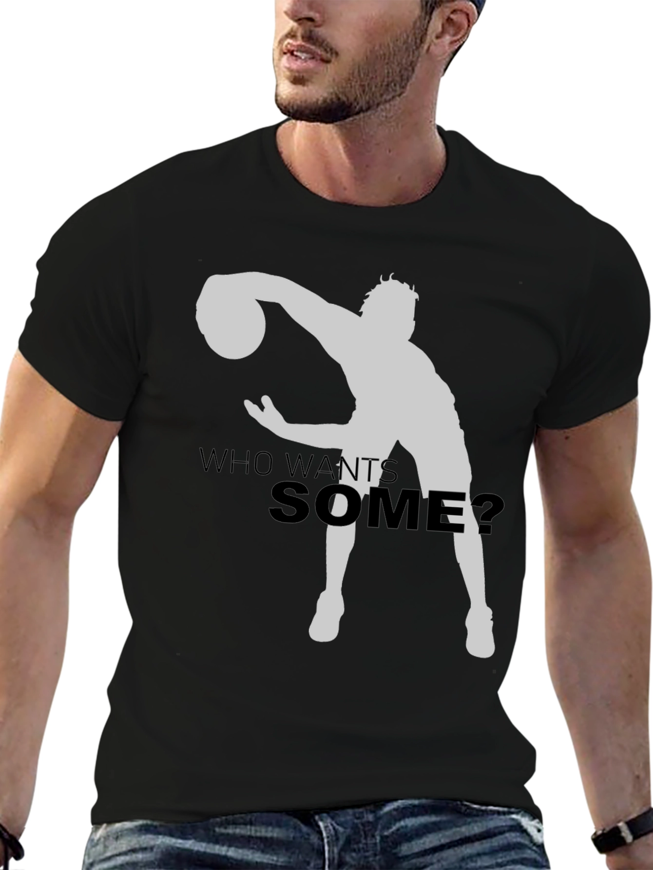 Basketball Silhouette Graphic T-Shirt