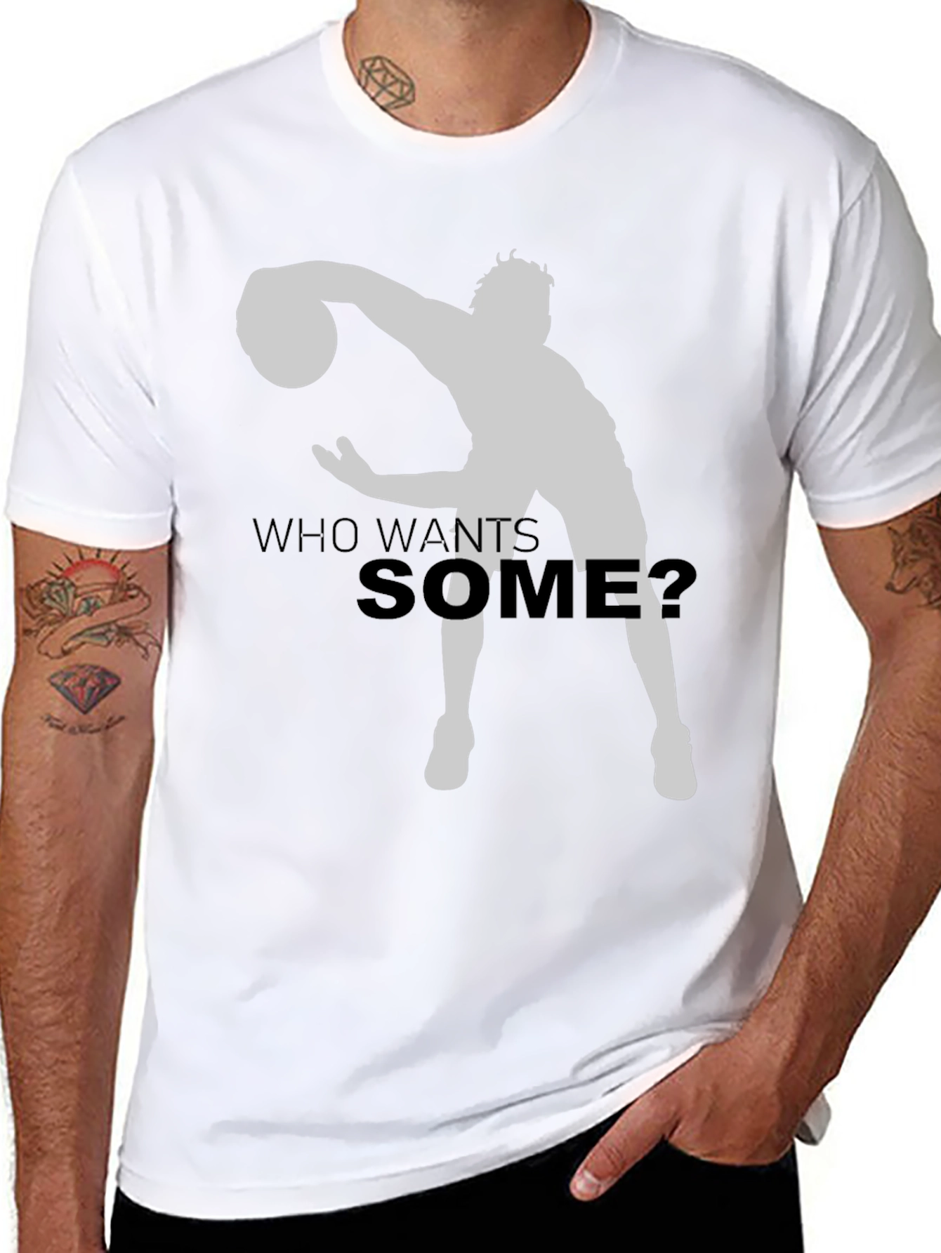 Basketball Silhouette Graphic T-Shirt
