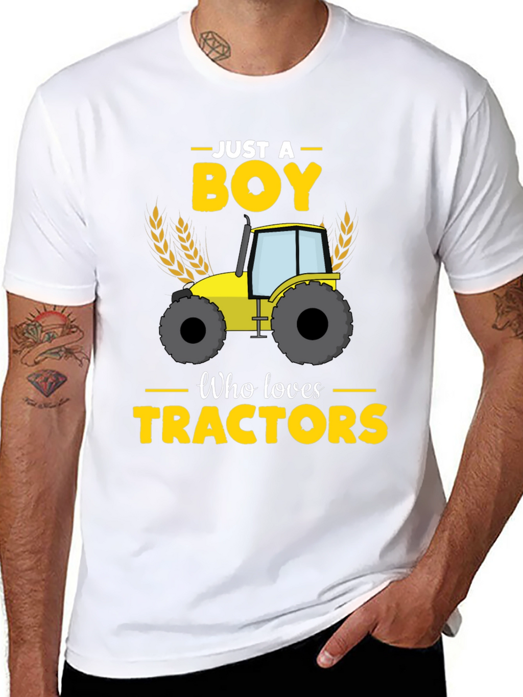 Boy Who Loves Tractors Graphic Tee