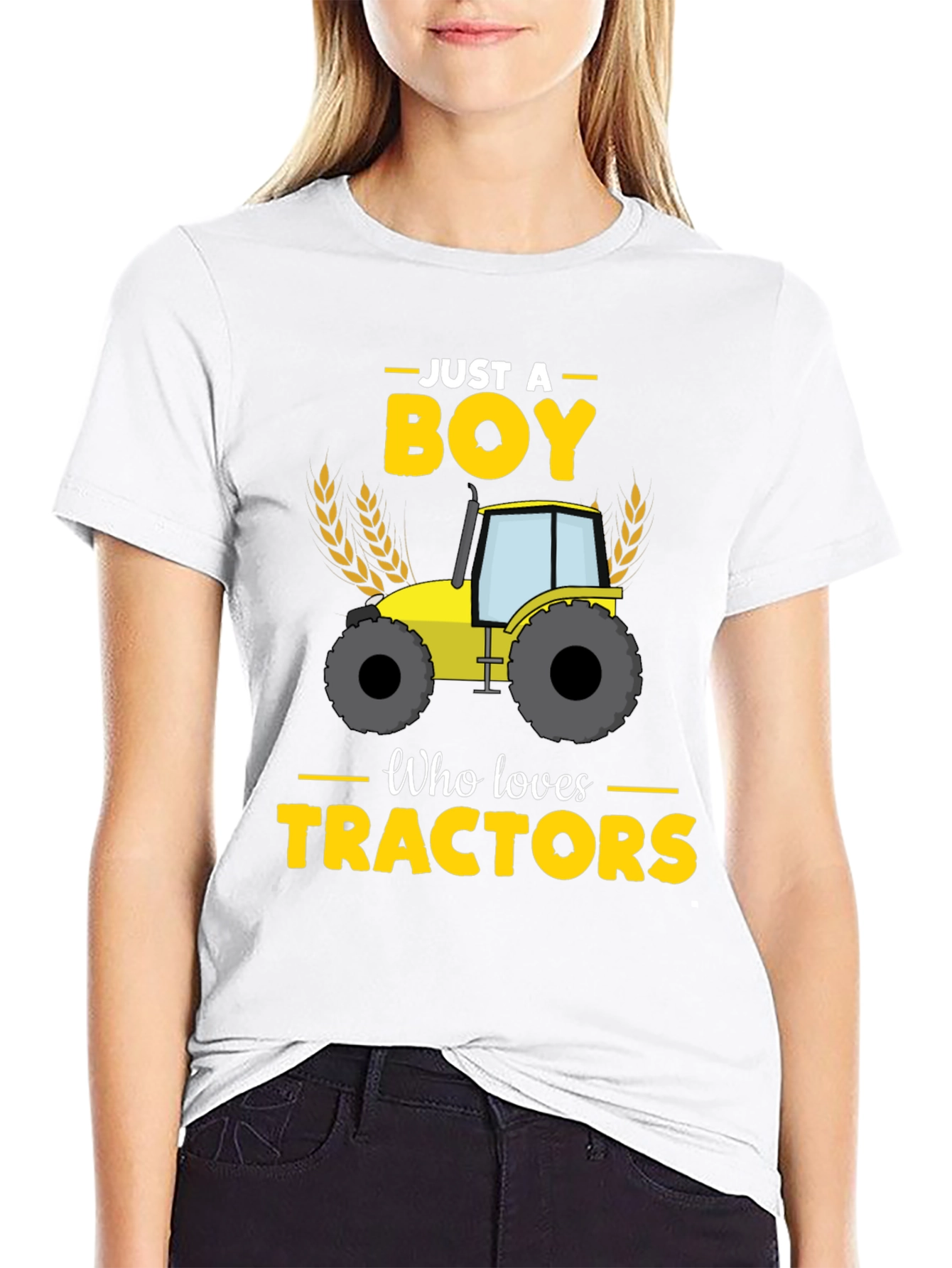 Boy Who Loves Tractors Graphic Tee