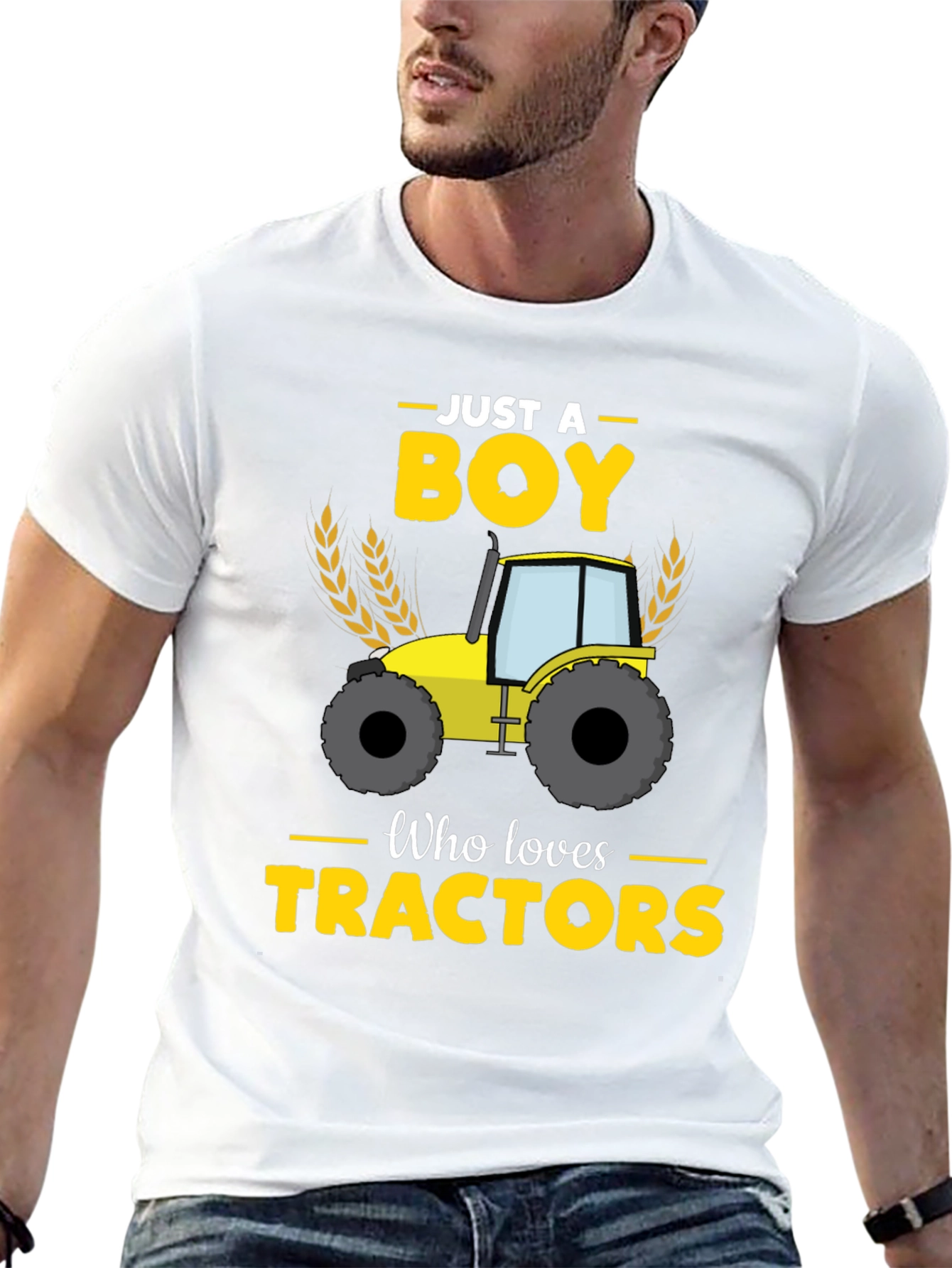 Boy Who Loves Tractors Graphic Tee