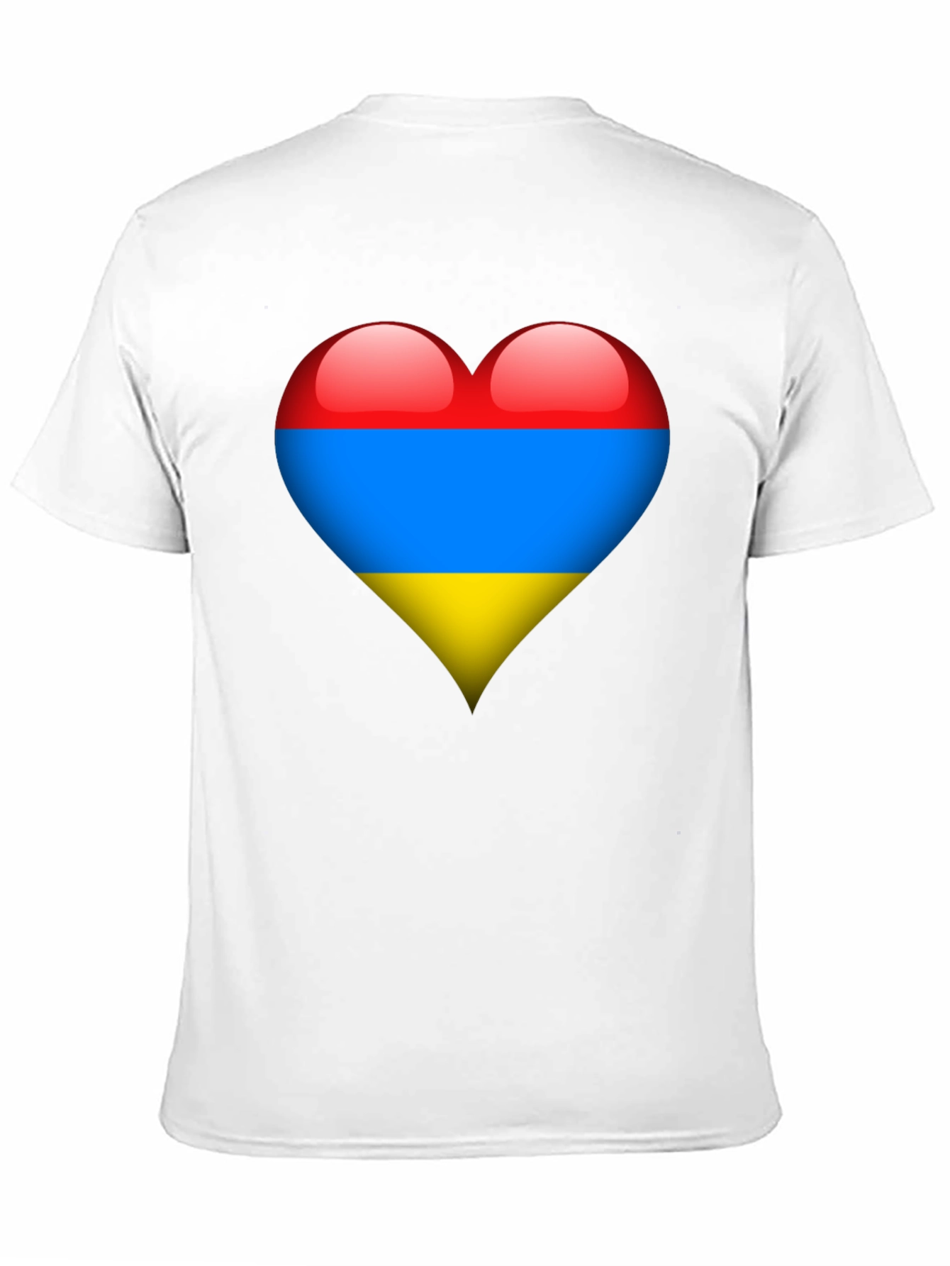 Armenia Flag Heart Graphic Tee - Black