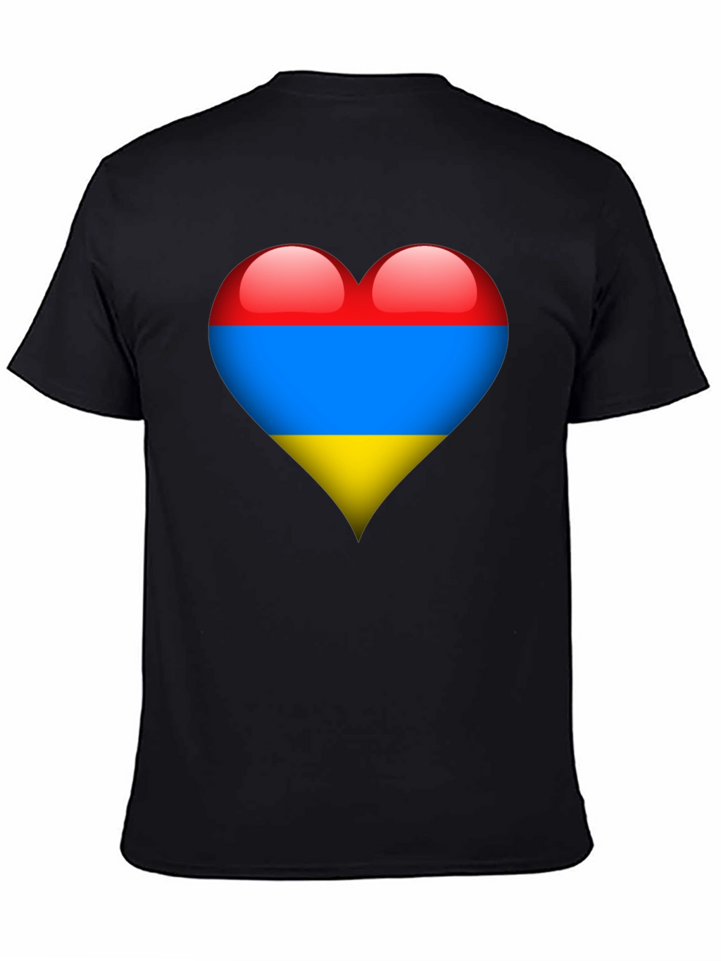 Armenia Flag Heart Graphic Tee - Black