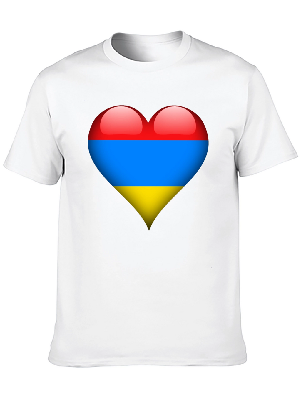 Armenia Flag Heart Graphic Tee - Black