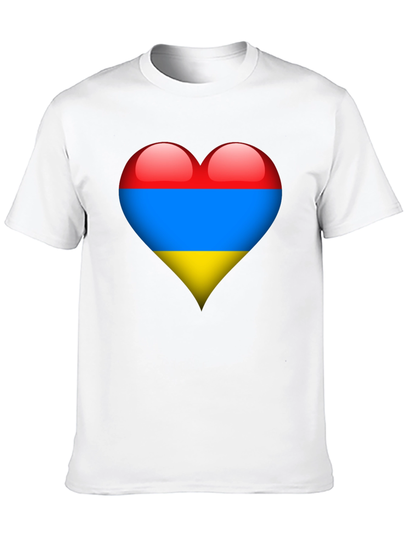 Armenia Flag Heart Graphic Tee - Black