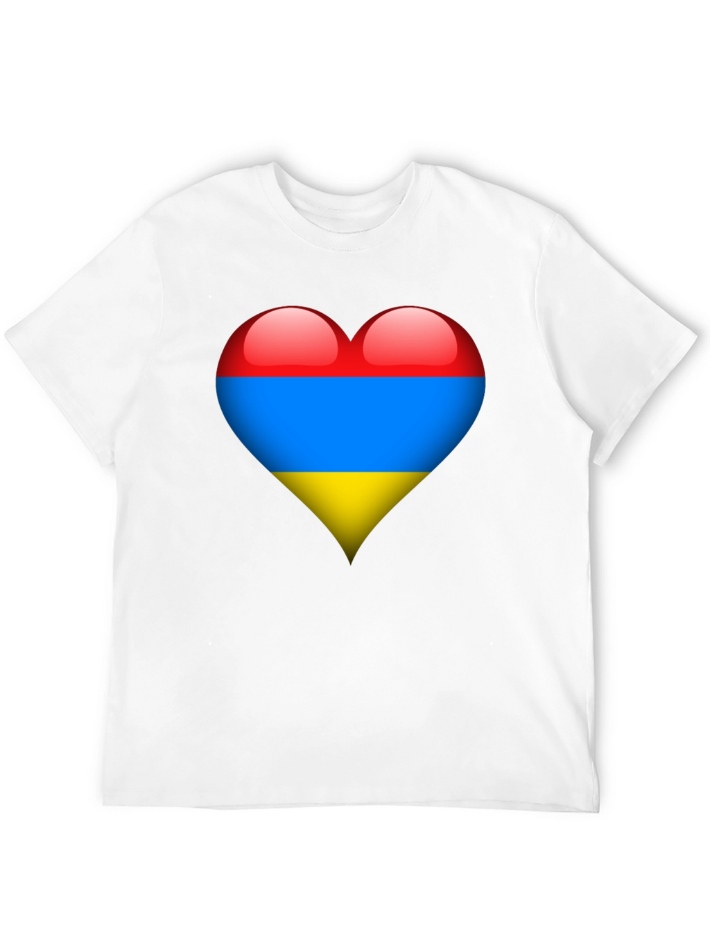 Armenia Flag Heart Graphic Tee - Black
