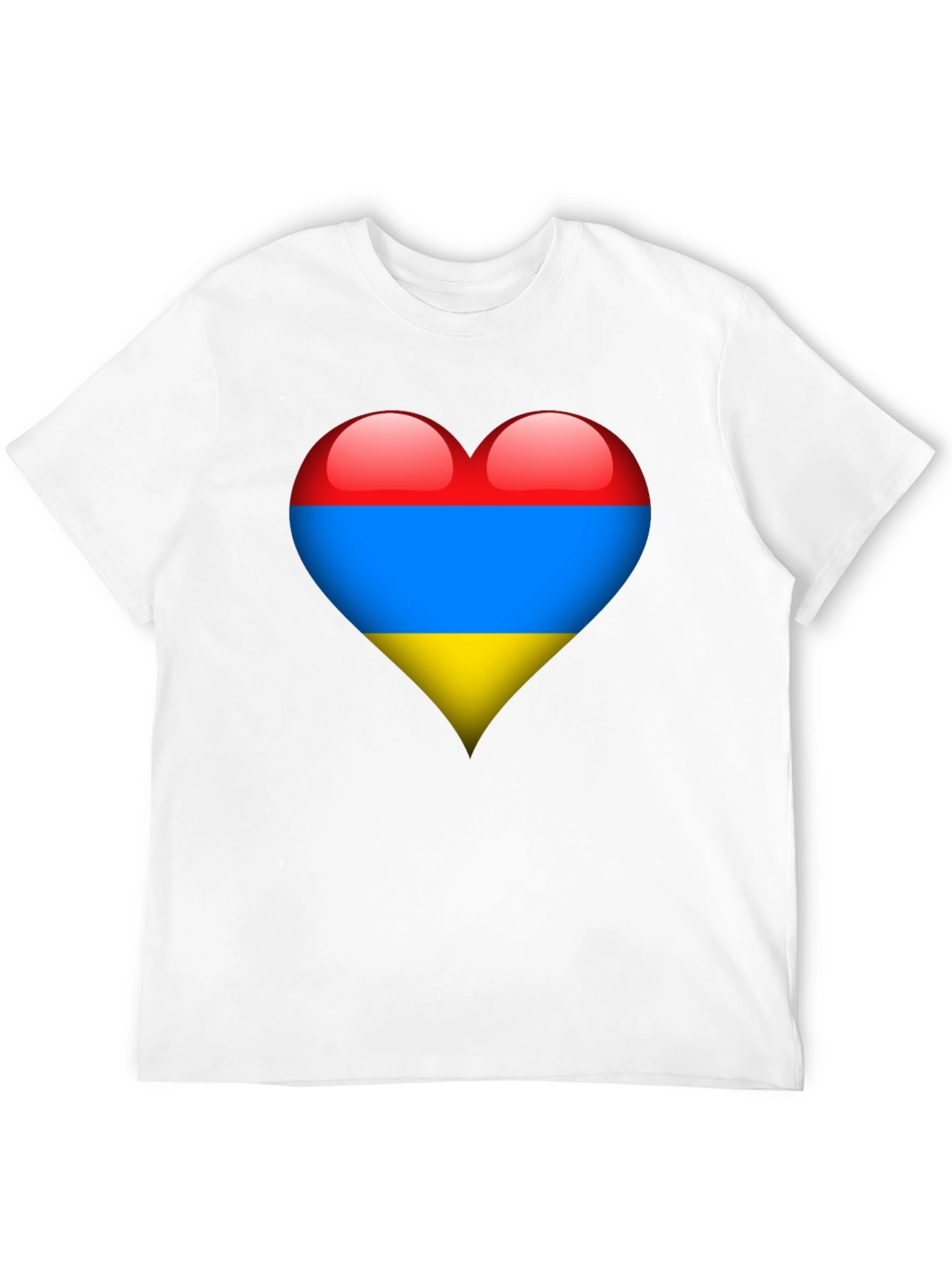 Armenia Flag Heart Graphic Tee - Black