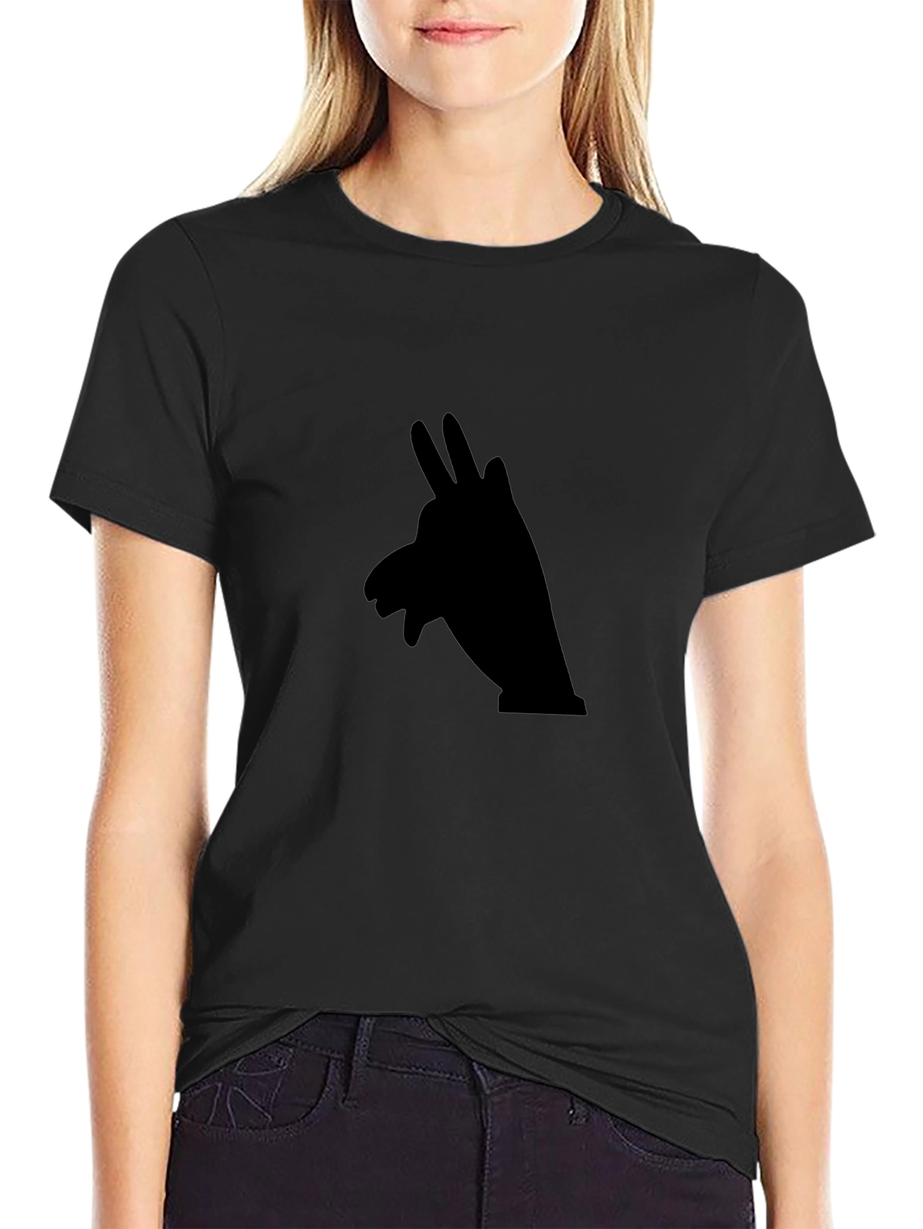 Black Shadow Puppet Graphic Tee - Soft Cotton