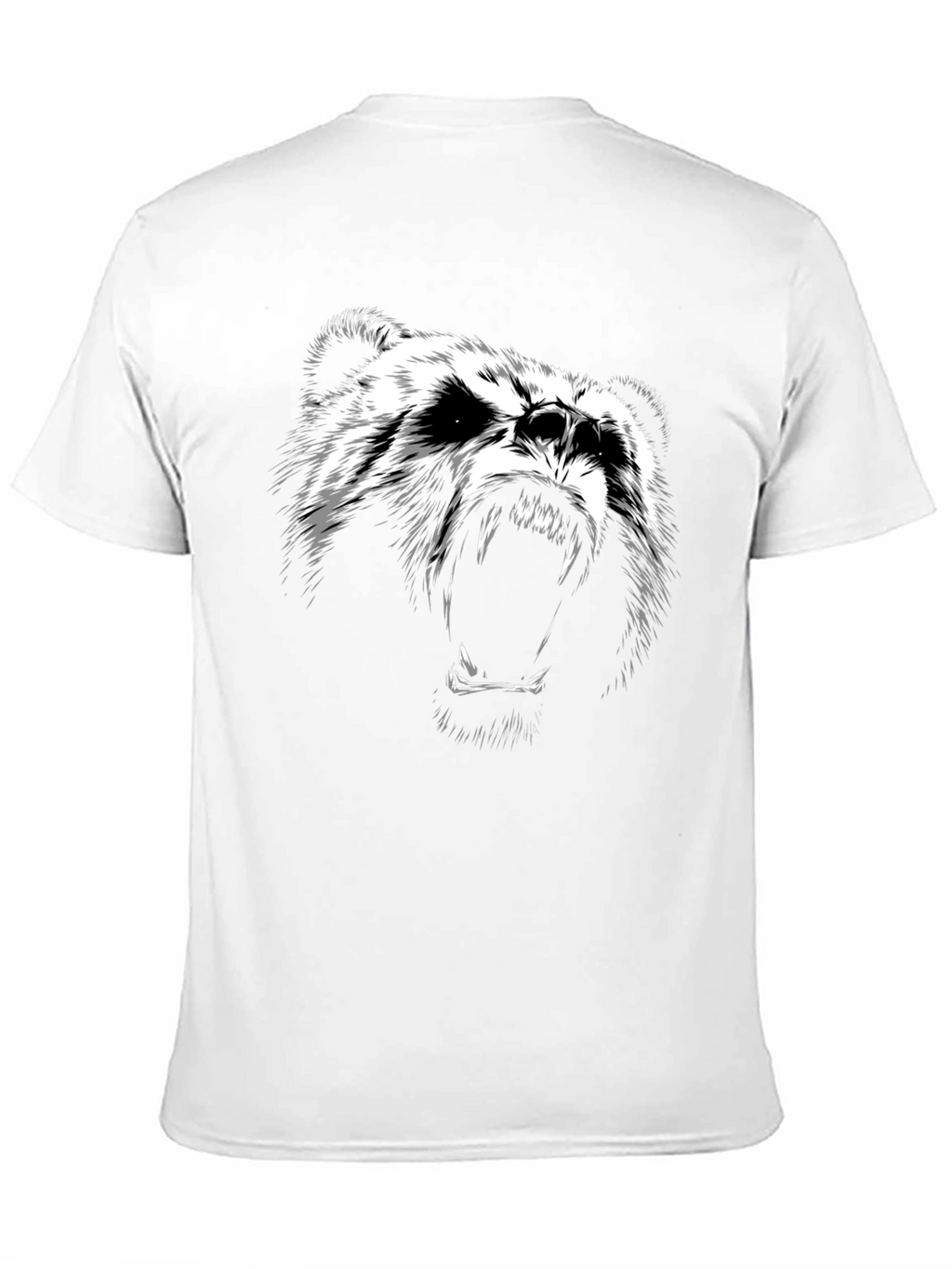Black T-Shirt with Bear Graphic