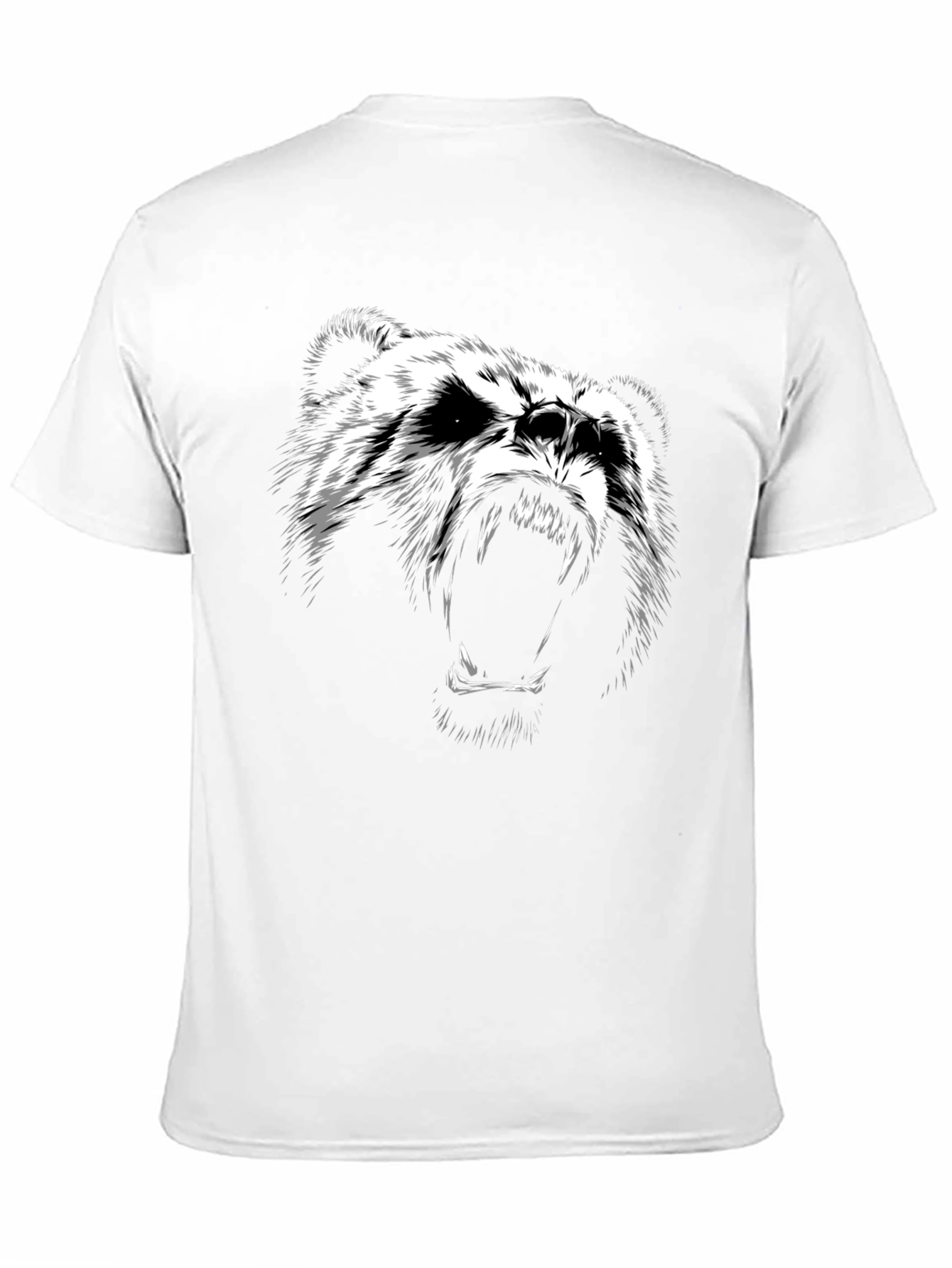 Black T-Shirt with Bear Graphic