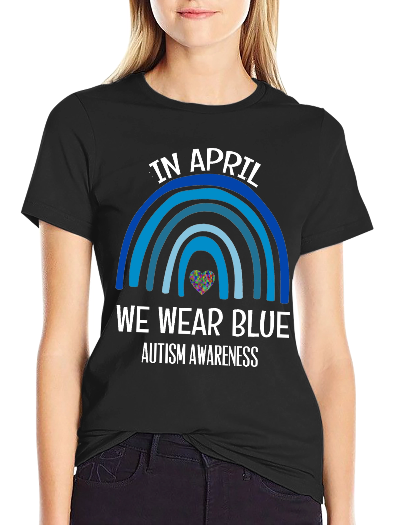 Autism Awareness T-Shirt In April We Wear Blue
