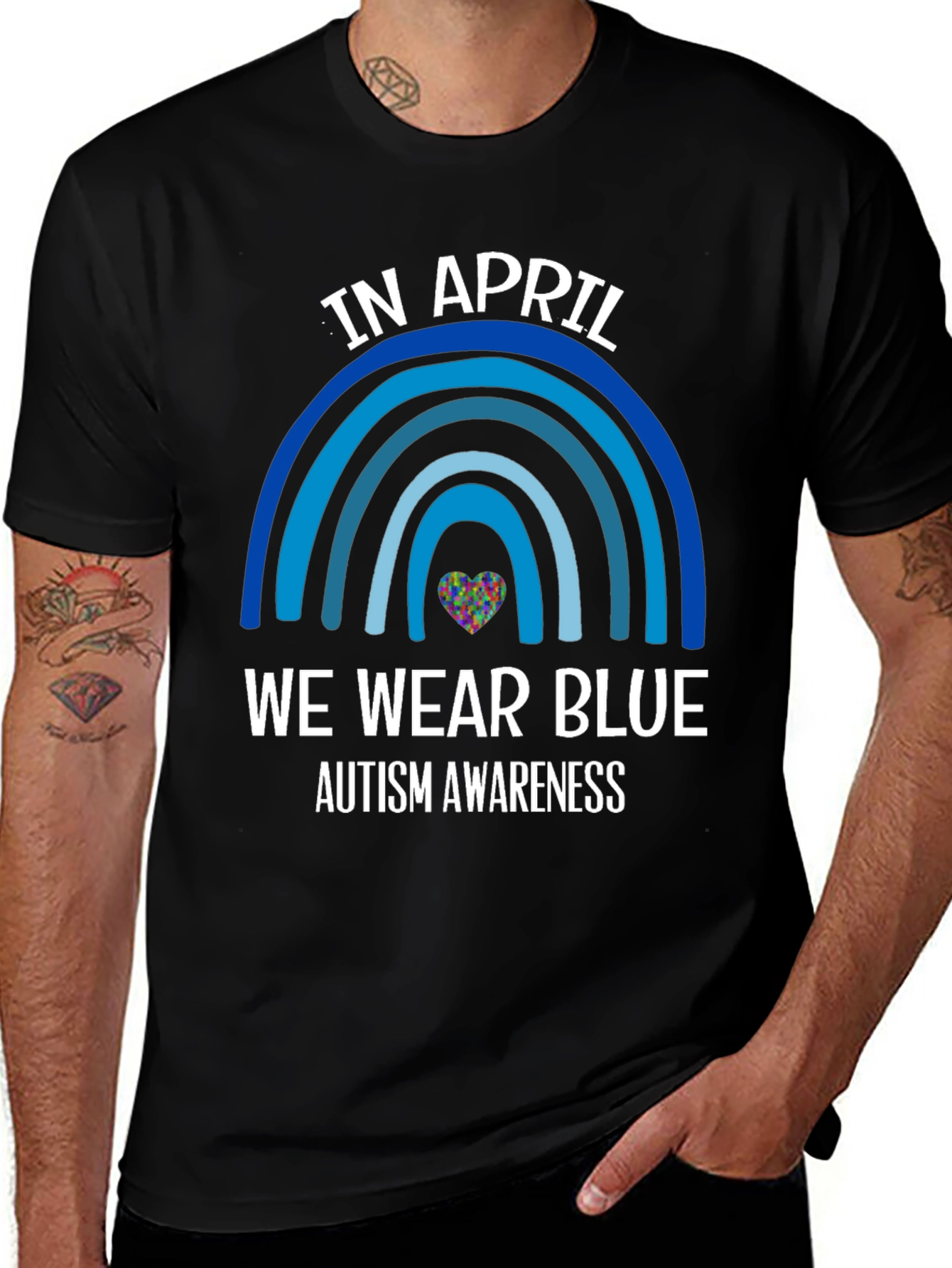 Autism Awareness T-Shirt In April We Wear Blue