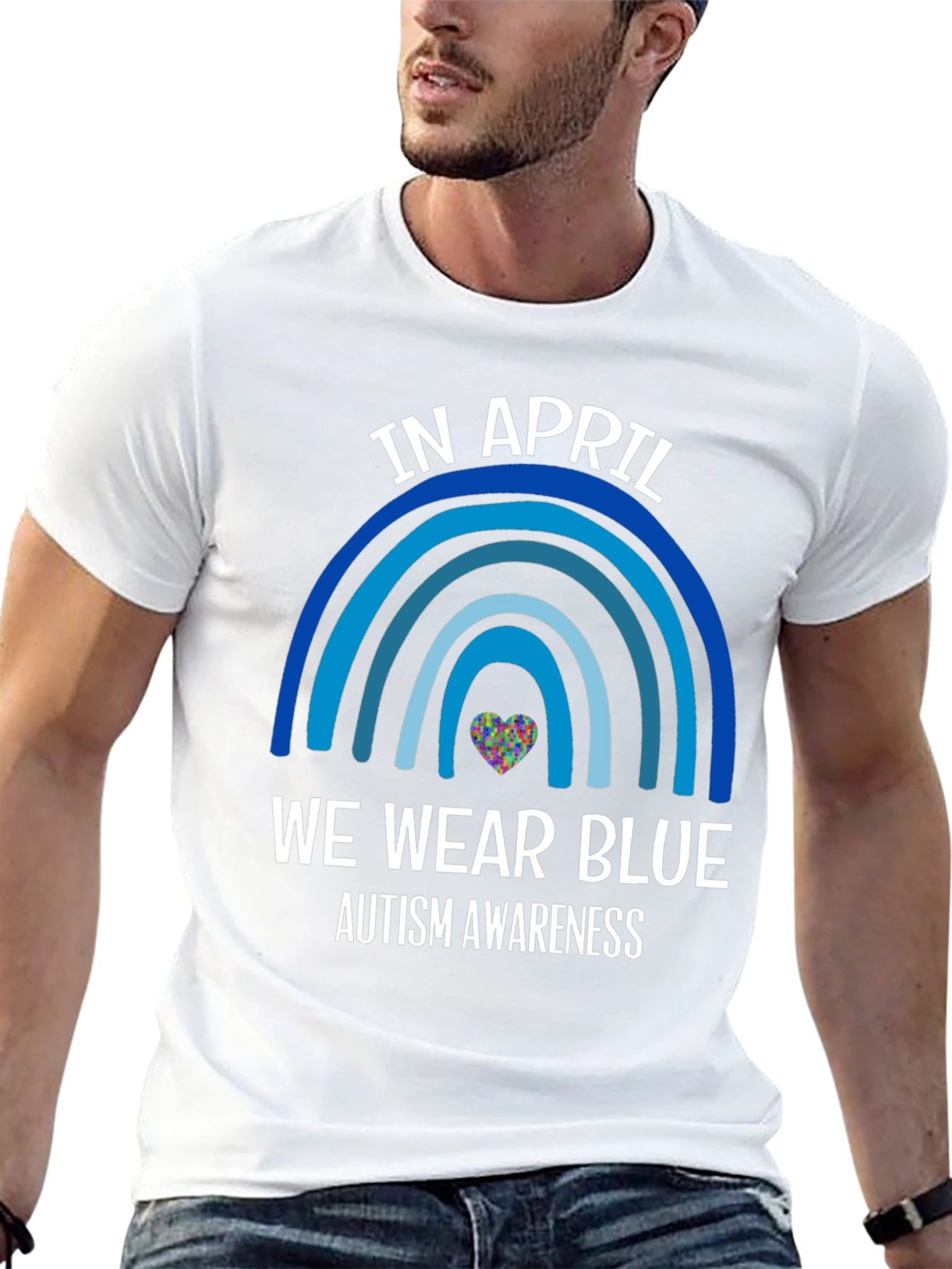 Autism Awareness T-Shirt In April We Wear Blue
