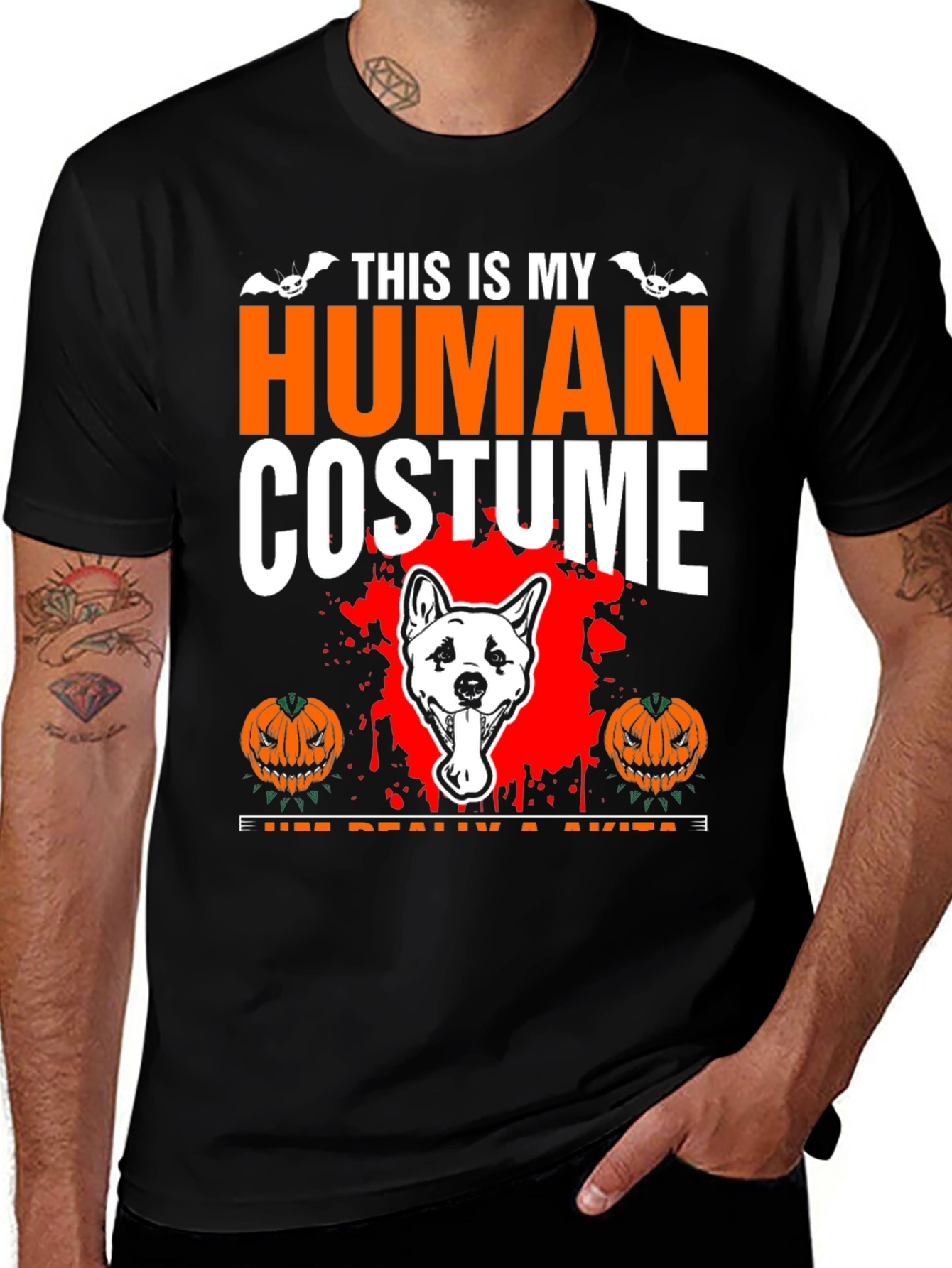 Akita Halloween Costume T-Shirt - Funny Dog Lover Tee