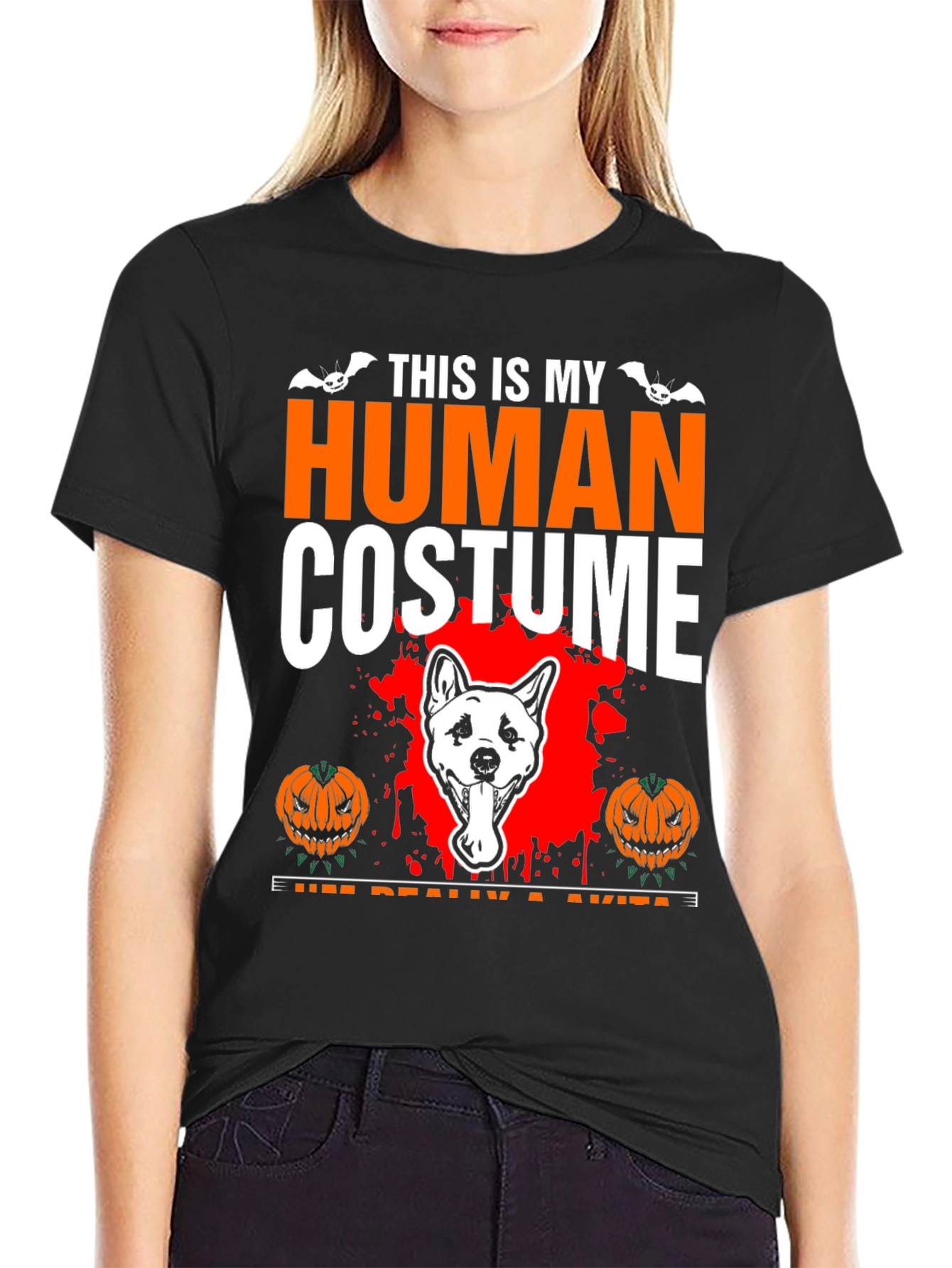 Akita Halloween Costume T-Shirt - Funny Dog Lover Tee