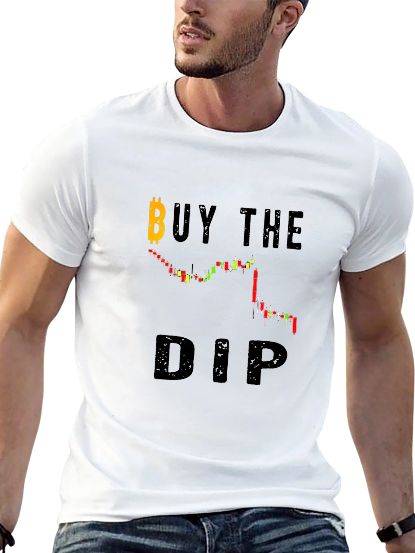 Buy the Dip Bitcoin Chart Black T-Shirt
