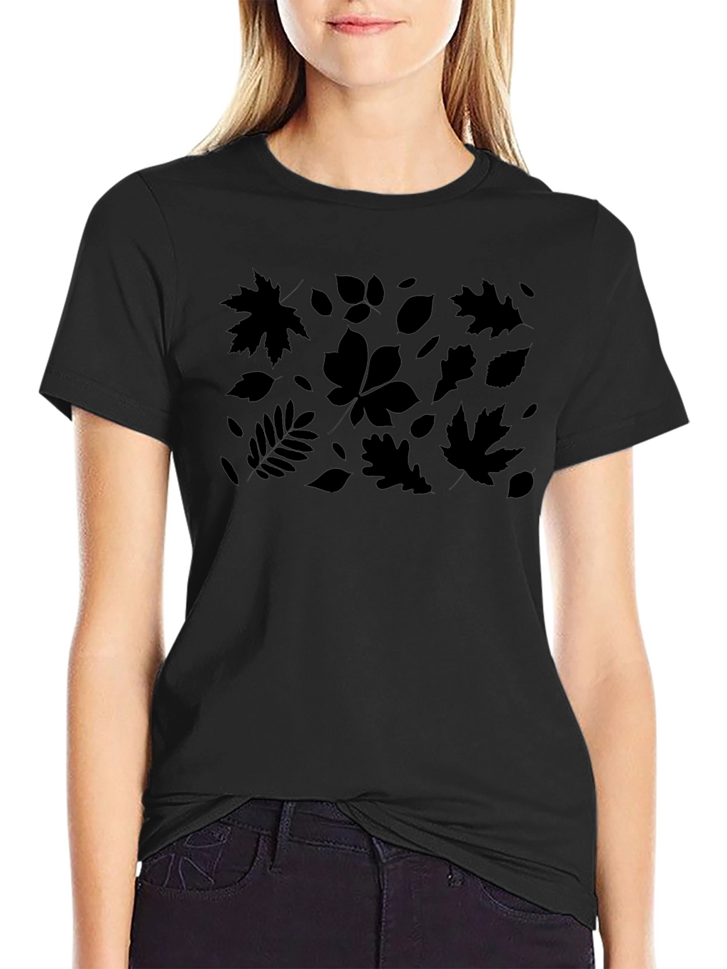 Autumn Leaves Graphic Tee - Black