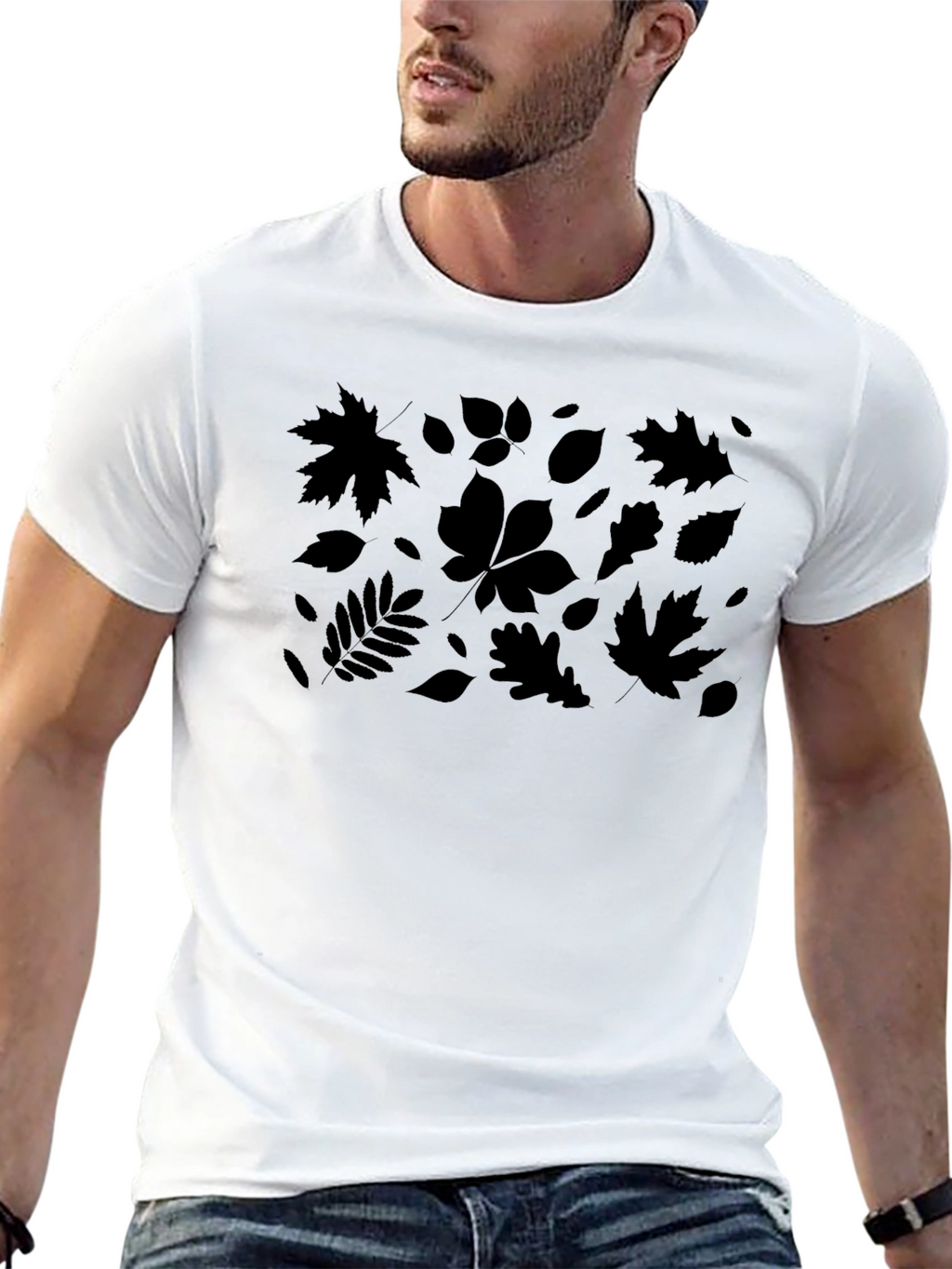 Autumn Leaves Graphic Tee - Black