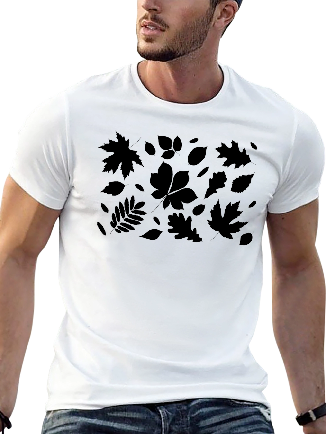 Autumn Leaves Graphic Tee - Black