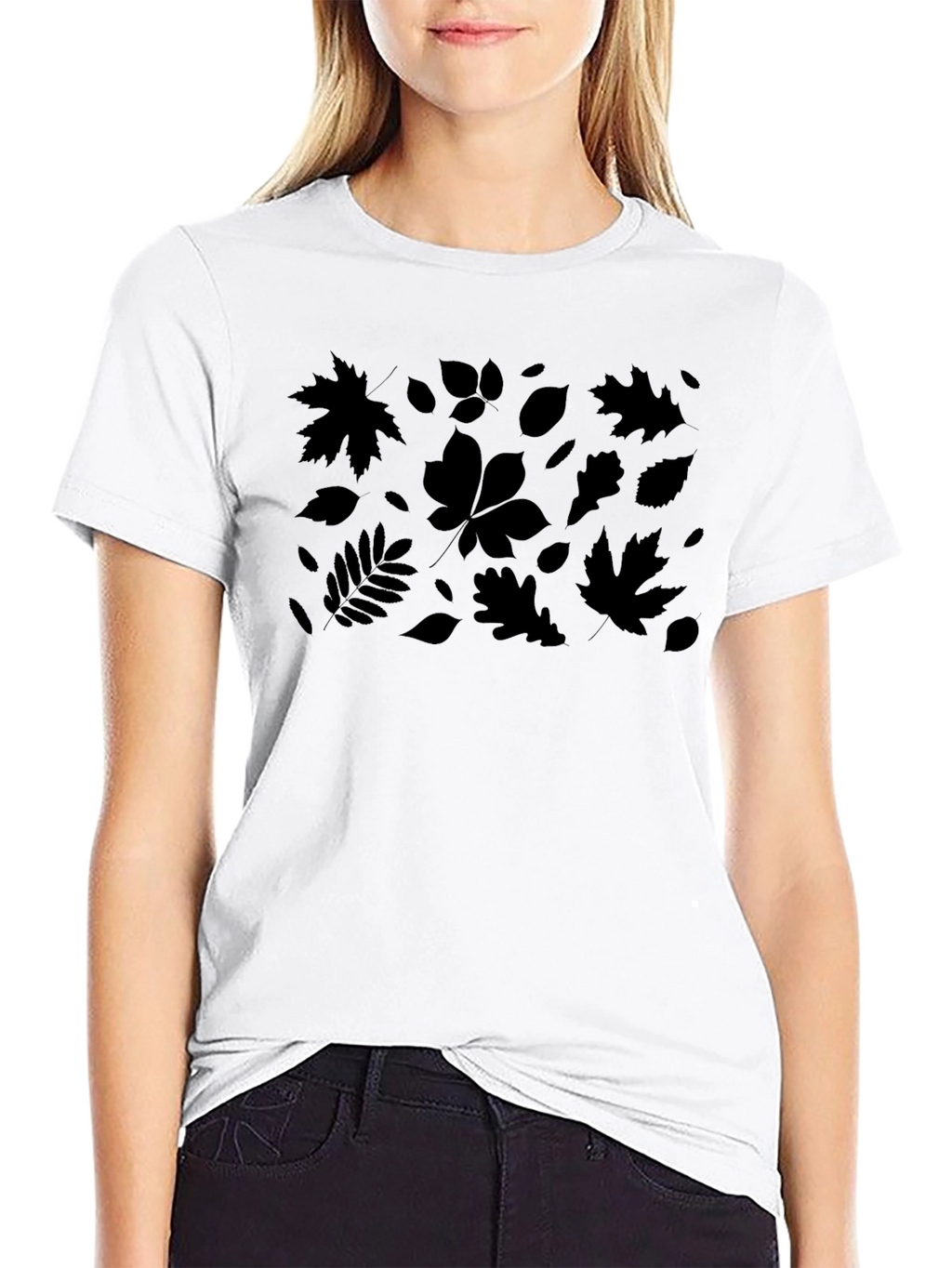 Autumn Leaves Graphic Tee - Black