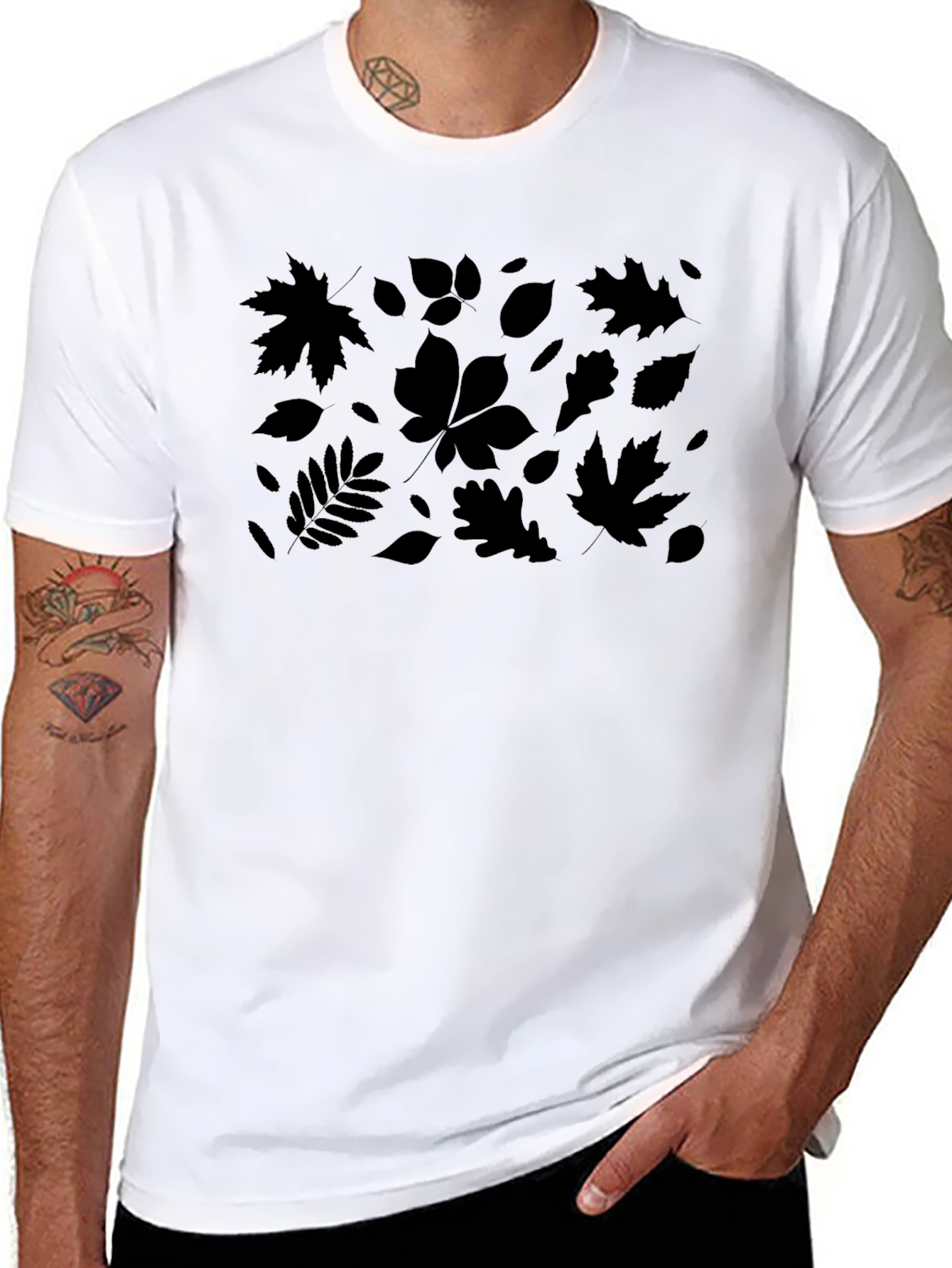 Autumn Leaves Graphic Tee - Black