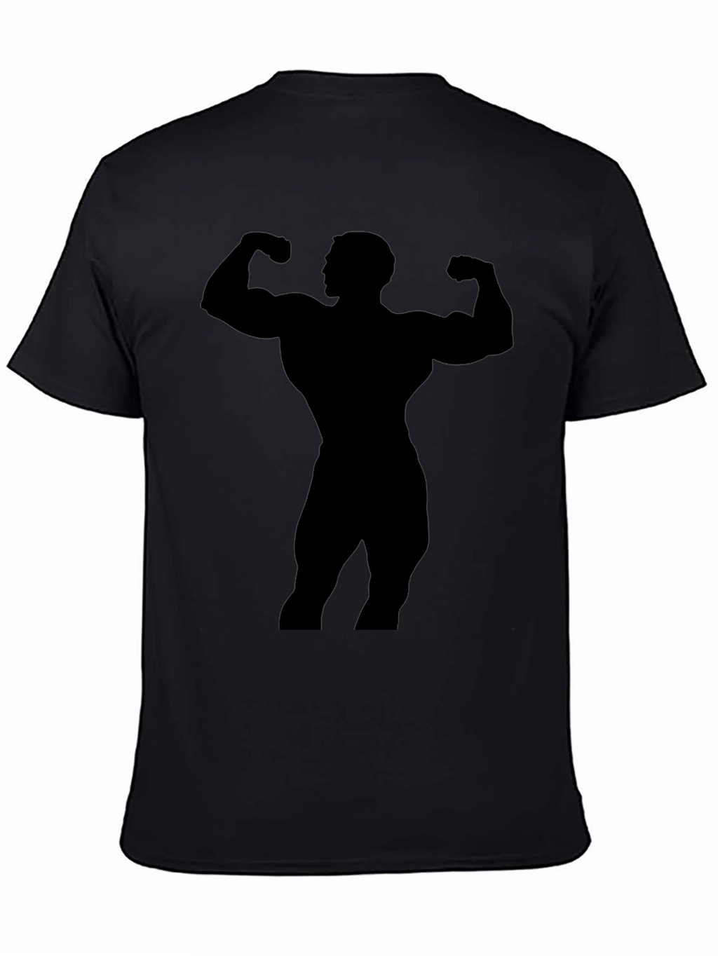 Bodybuilder Silhouette Graphic Black T-Shirt