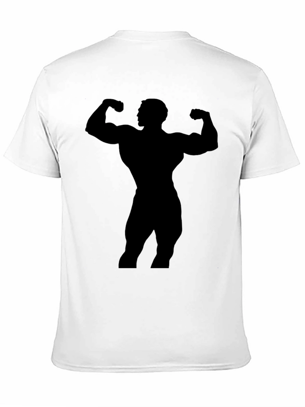Bodybuilder Silhouette Graphic Black T-Shirt