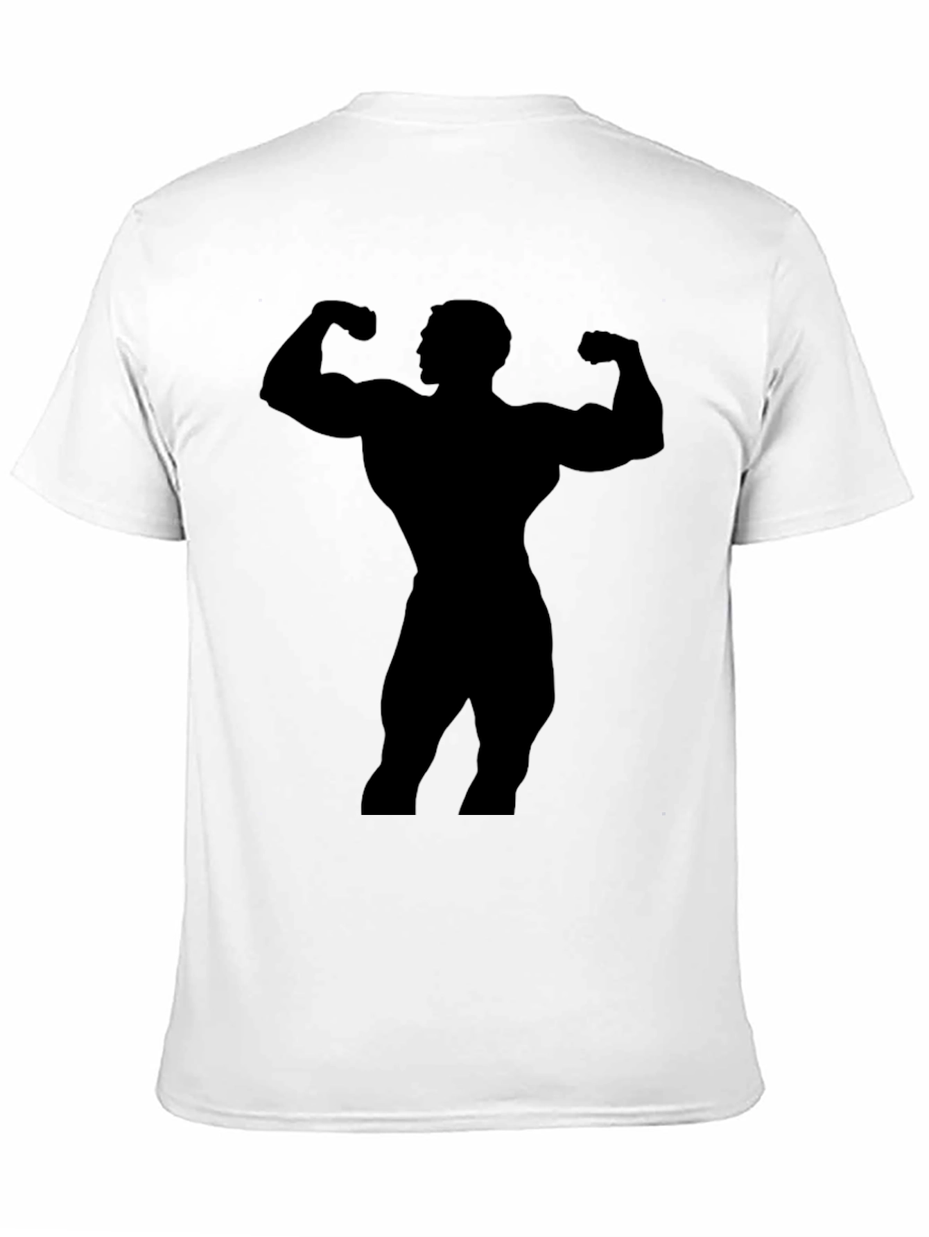 Bodybuilder Silhouette Graphic Black T-Shirt