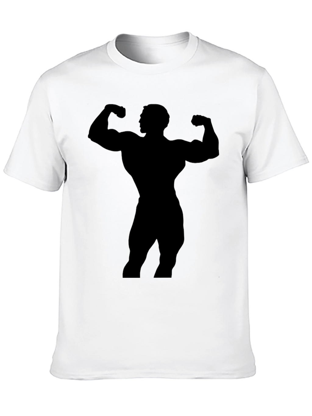Bodybuilder Silhouette Graphic Black T-Shirt