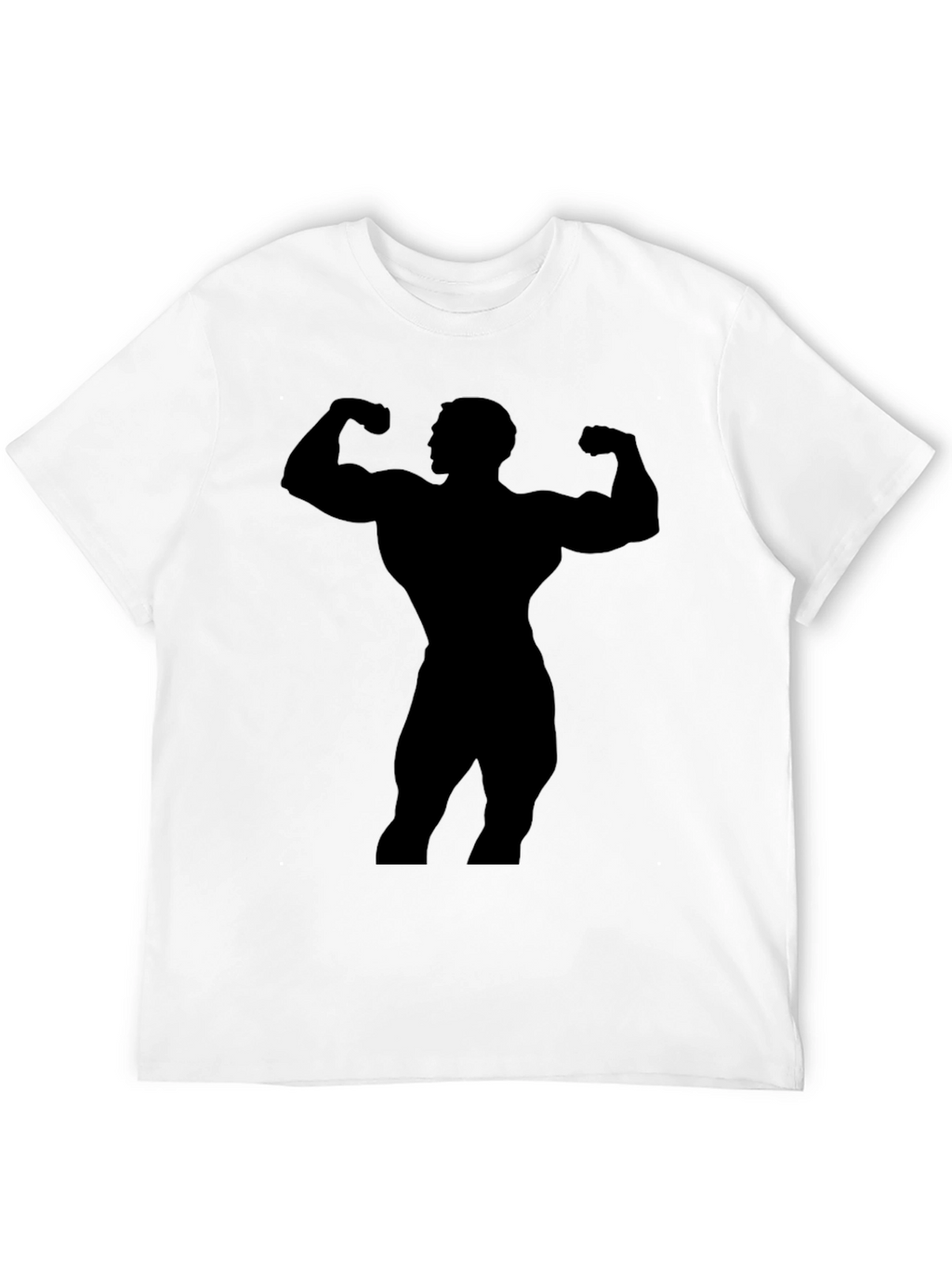Bodybuilder Silhouette Graphic Black T-Shirt