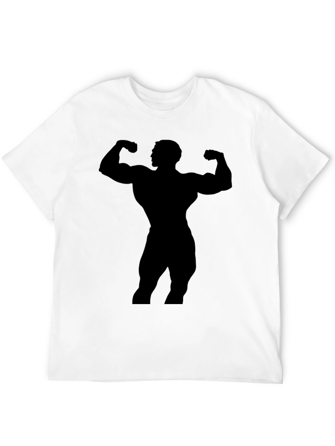 Bodybuilder Silhouette Graphic Black T-Shirt