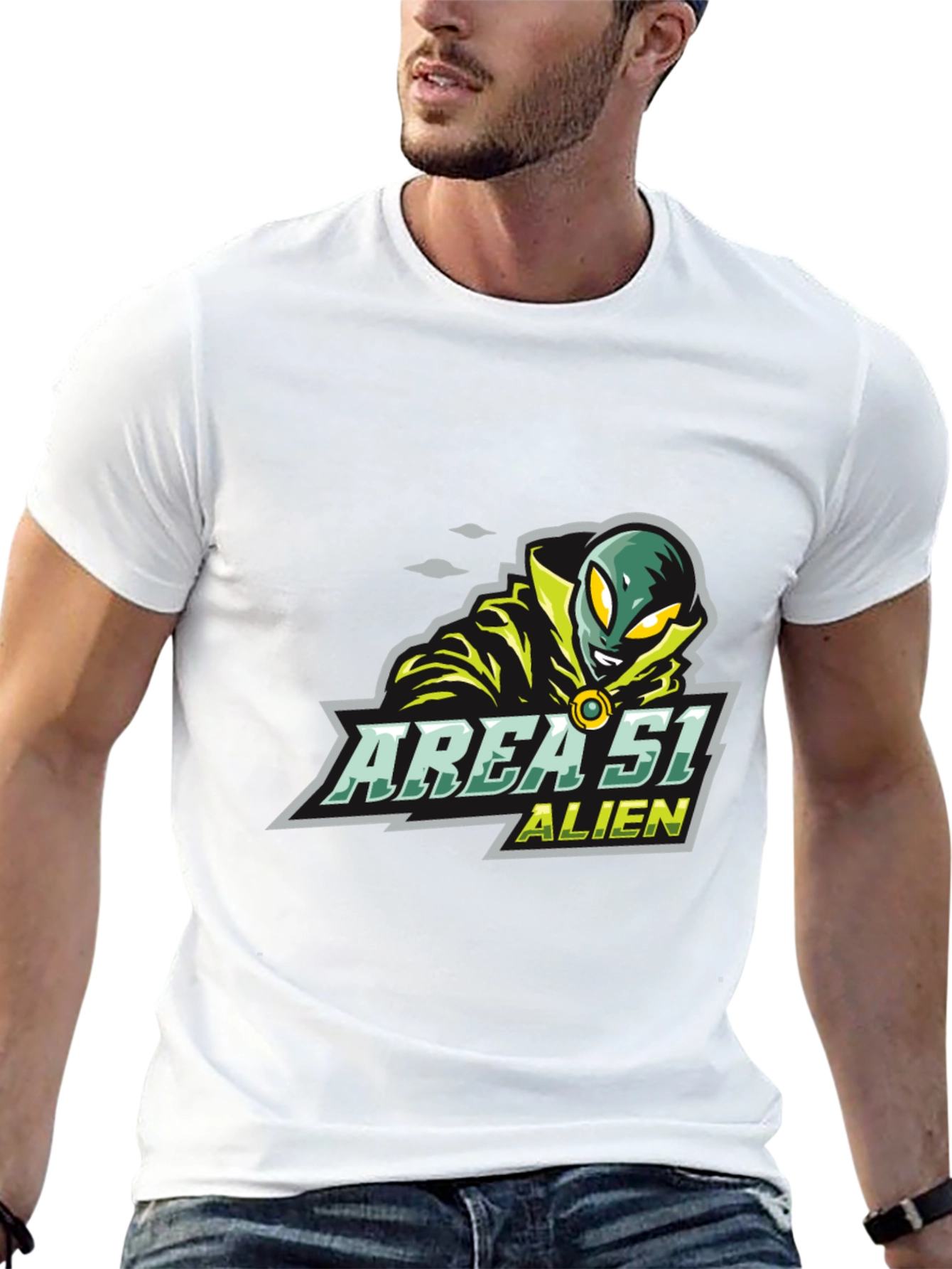 Area 51 Alien Graphic T-Shirt - Black Tee