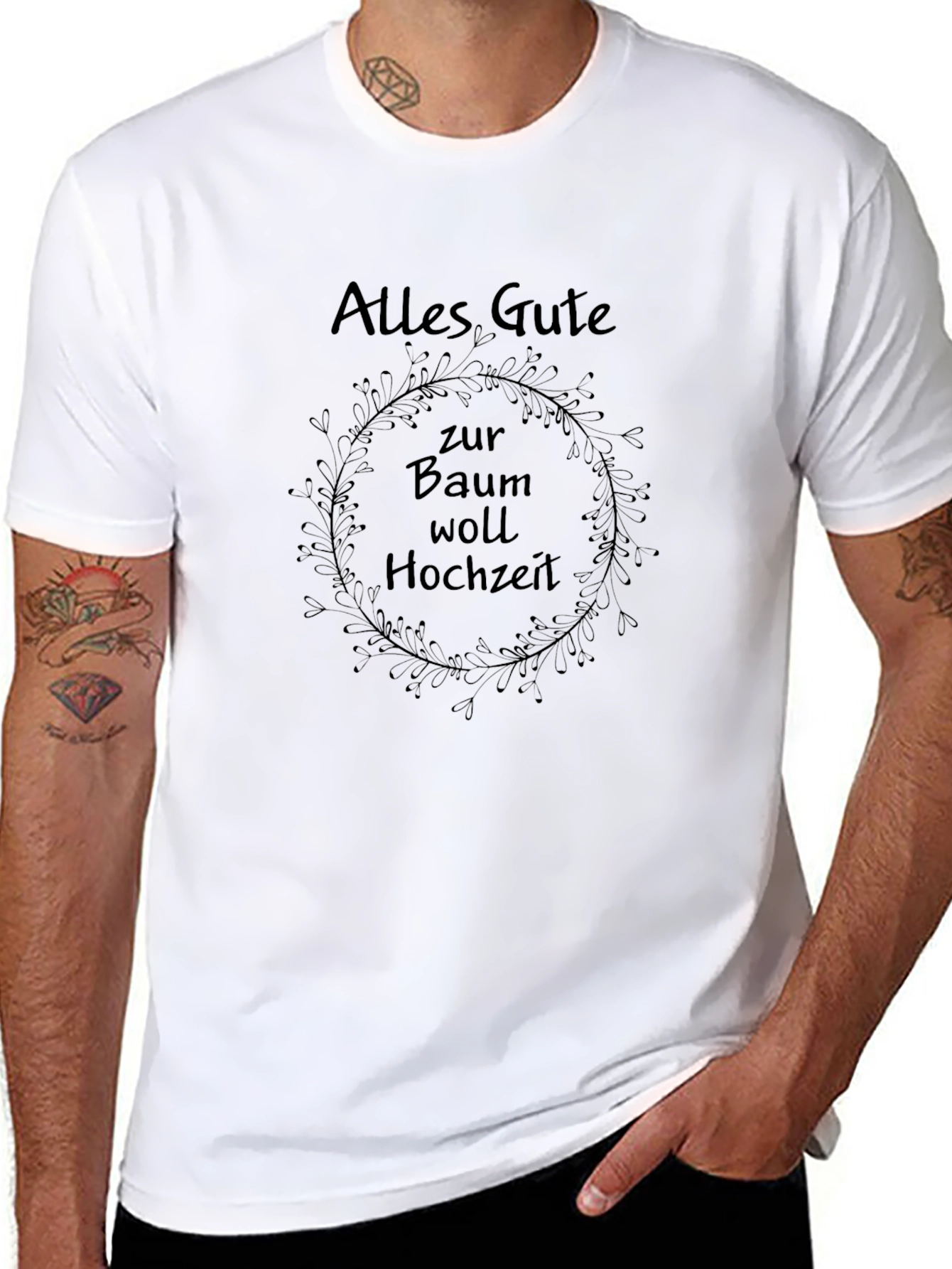 Alles Gute zur Baumwoll Hochzeit T-Shirt