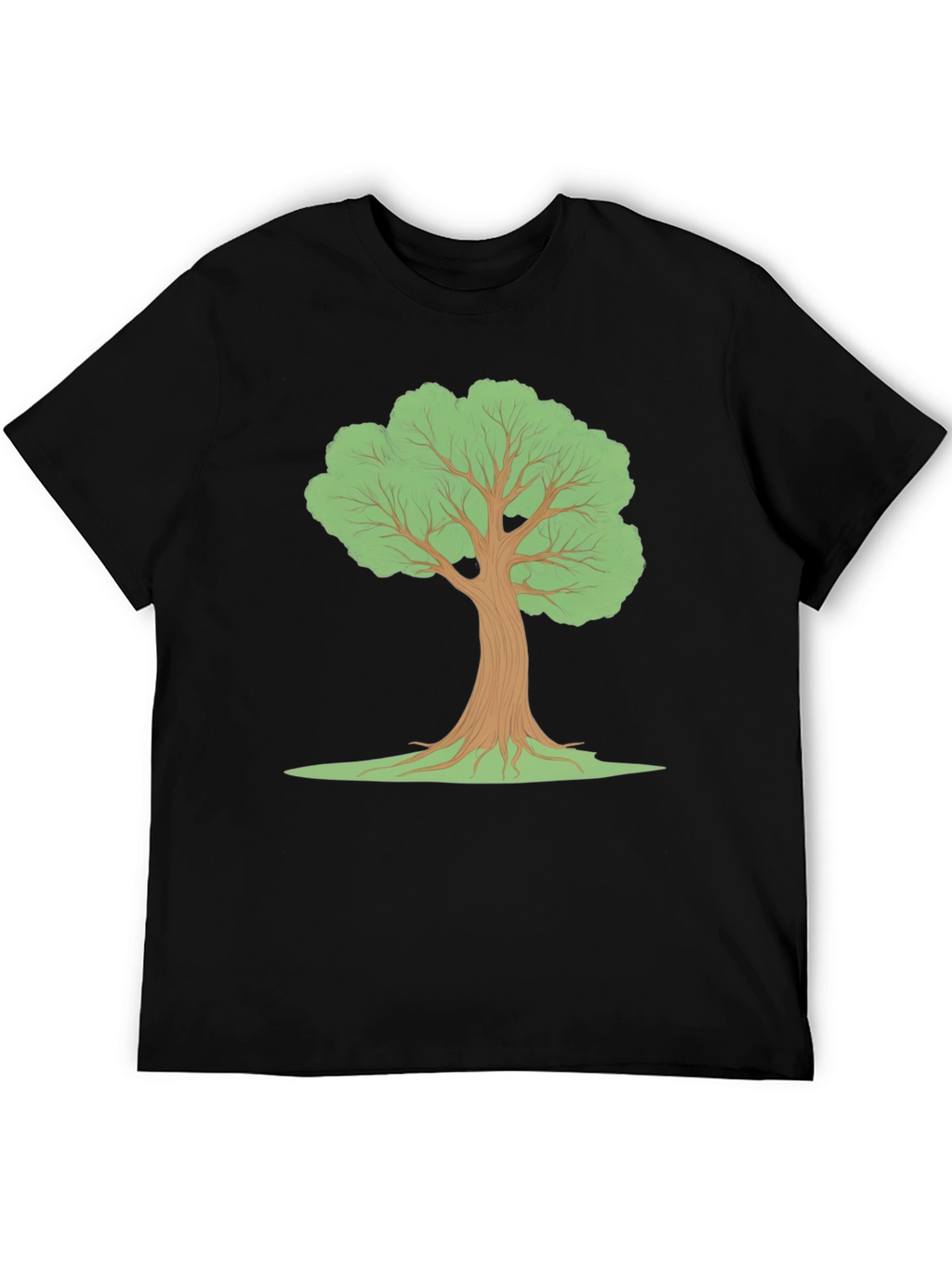 Black T-Shirt with Tree Graphic
