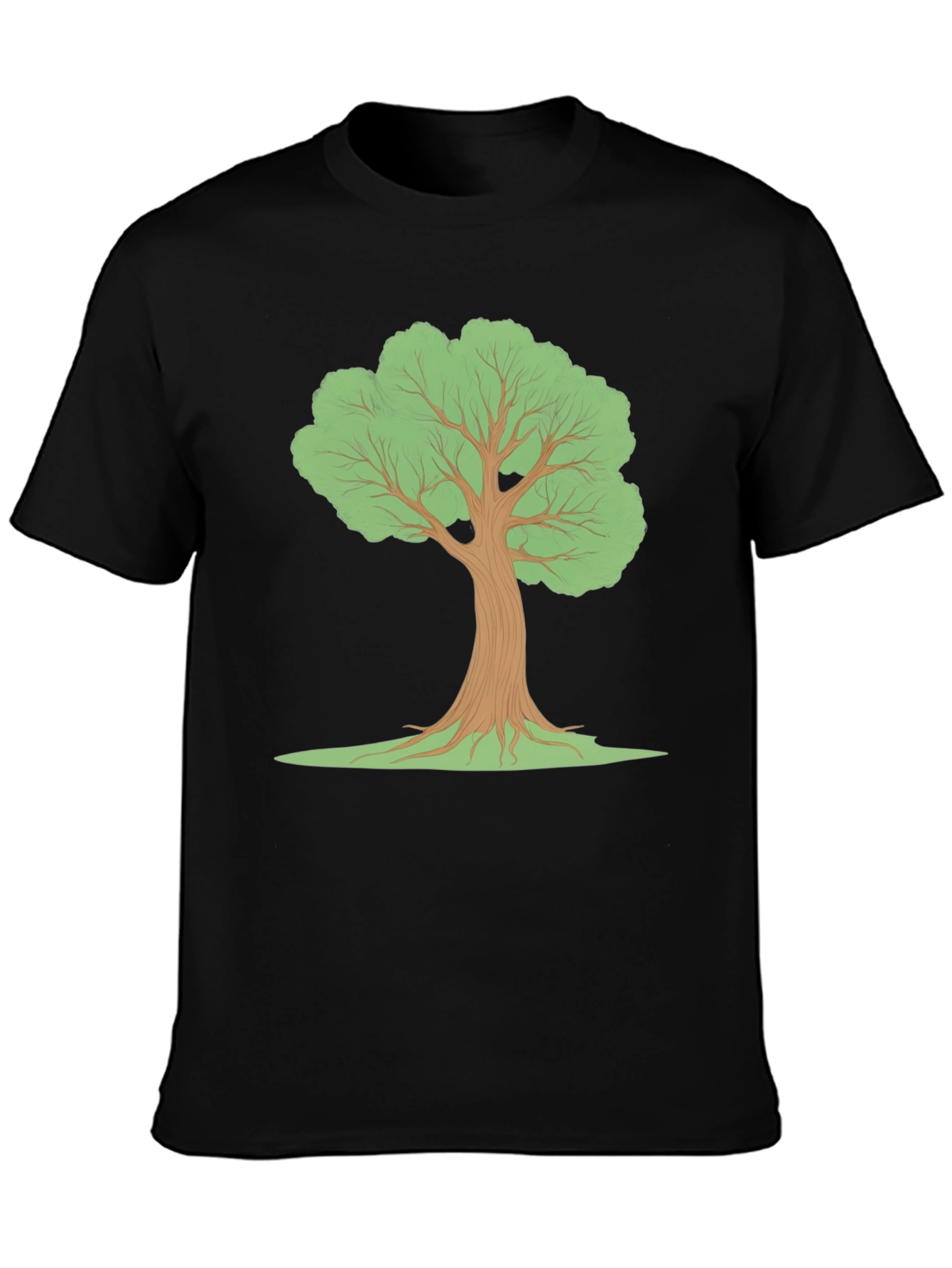 Black T-Shirt with Tree Graphic