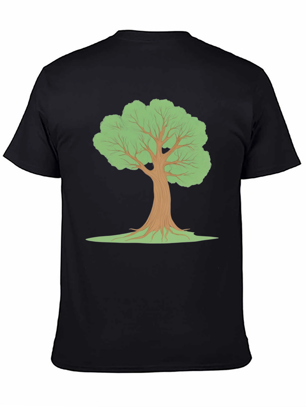 Black T-Shirt with Tree Graphic