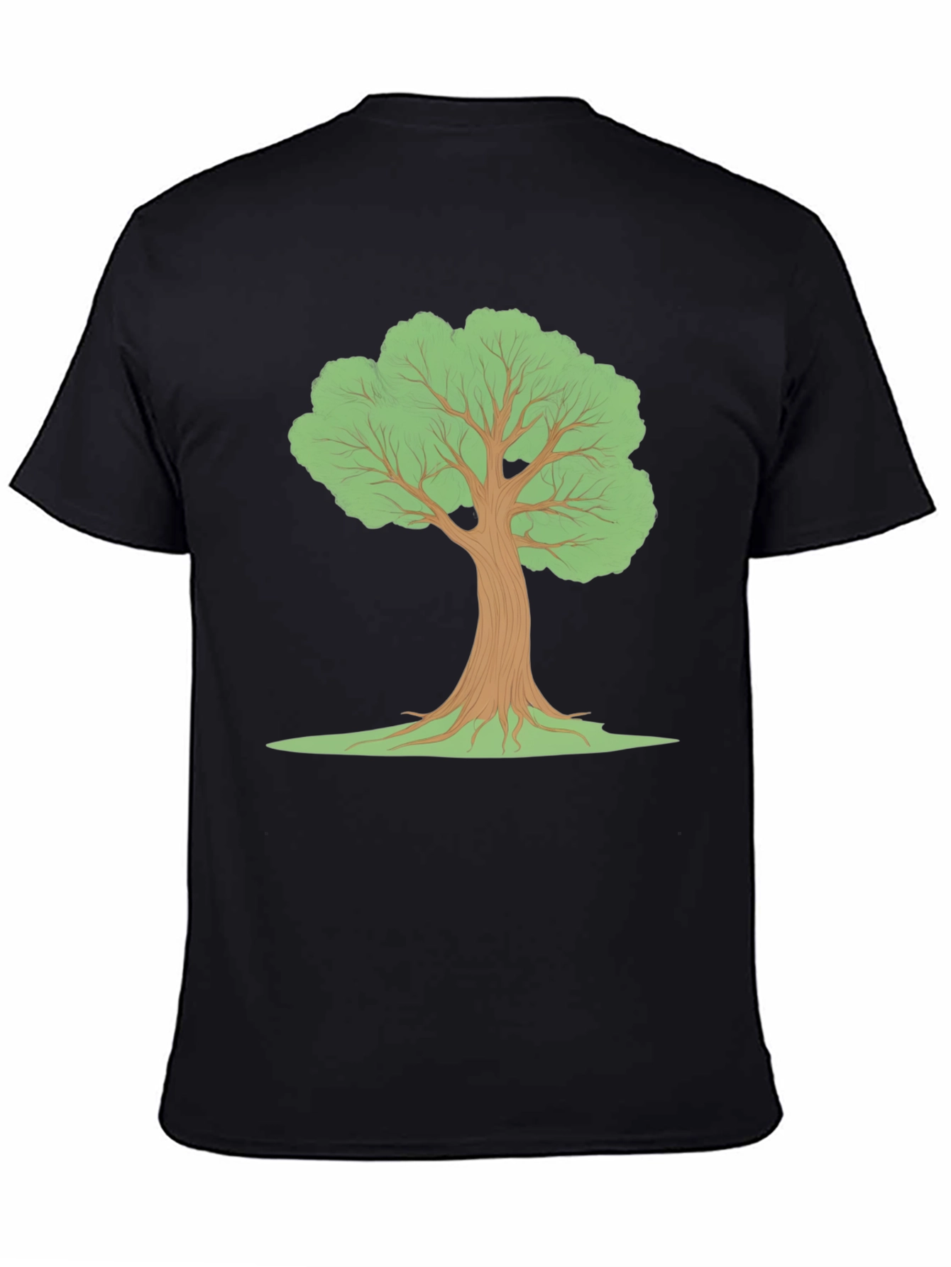 Black T-Shirt with Tree Graphic