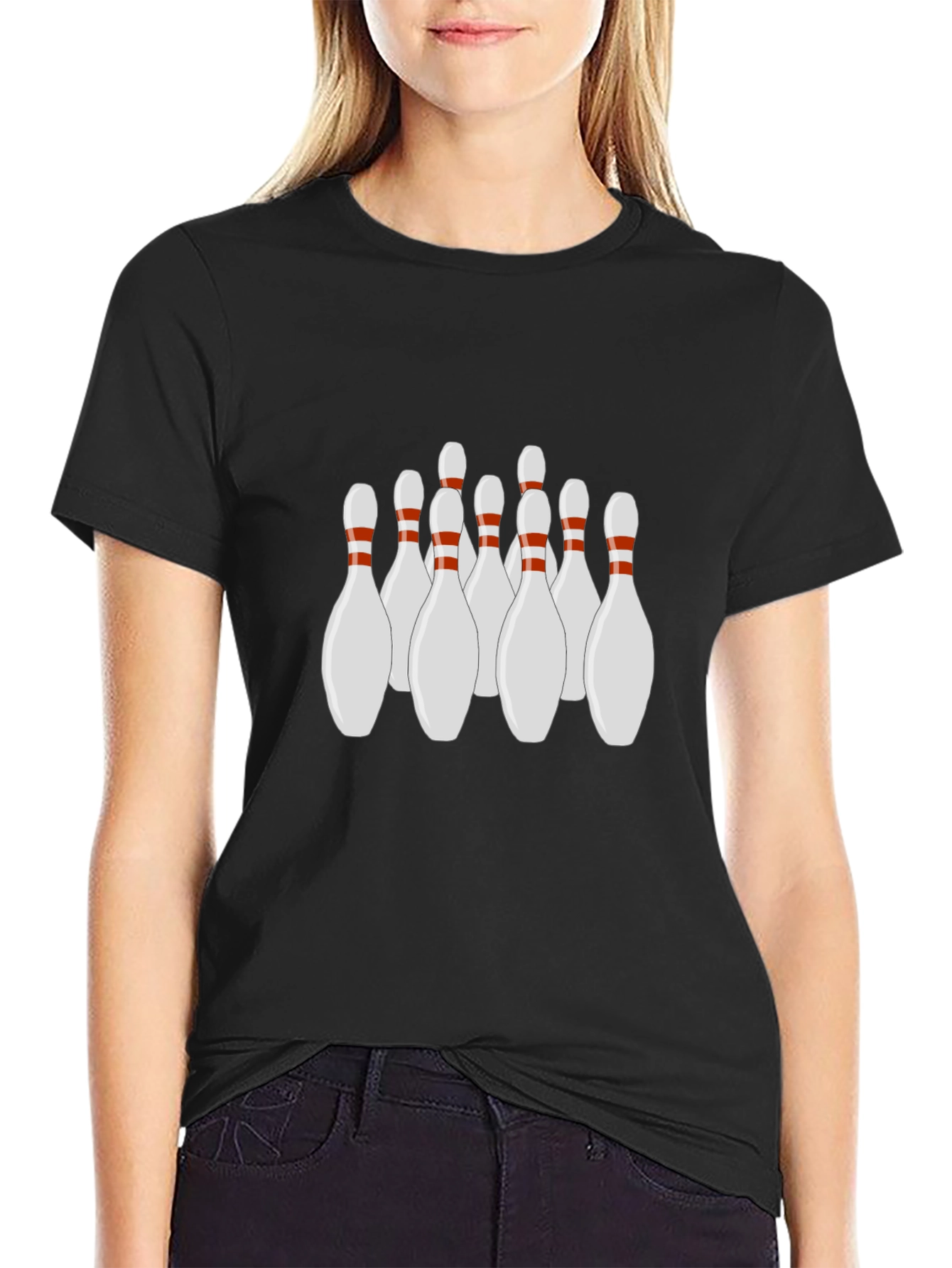 Bowling Pins Graphic T-Shirt - Strike Style!