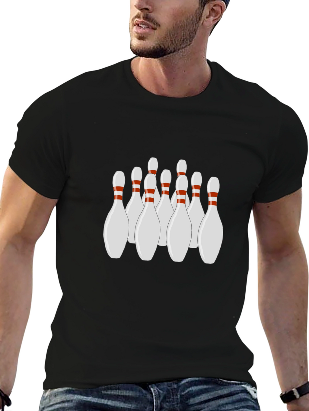 Bowling Pins Graphic T-Shirt - Strike Style!