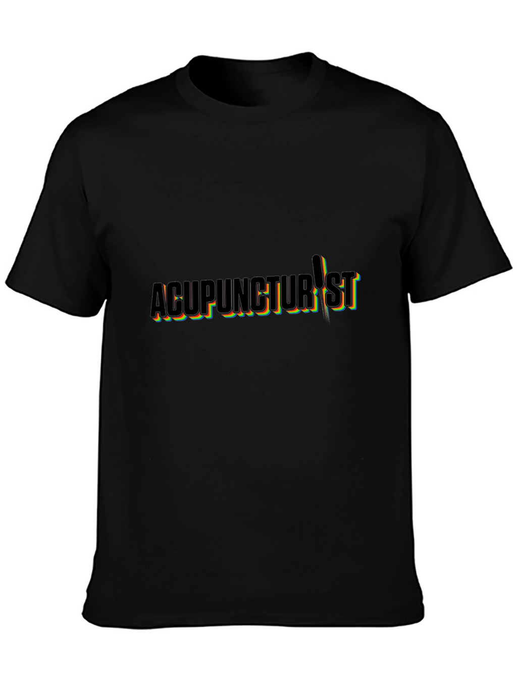Acupuncturist T-Shirt - Black Crew Neck
