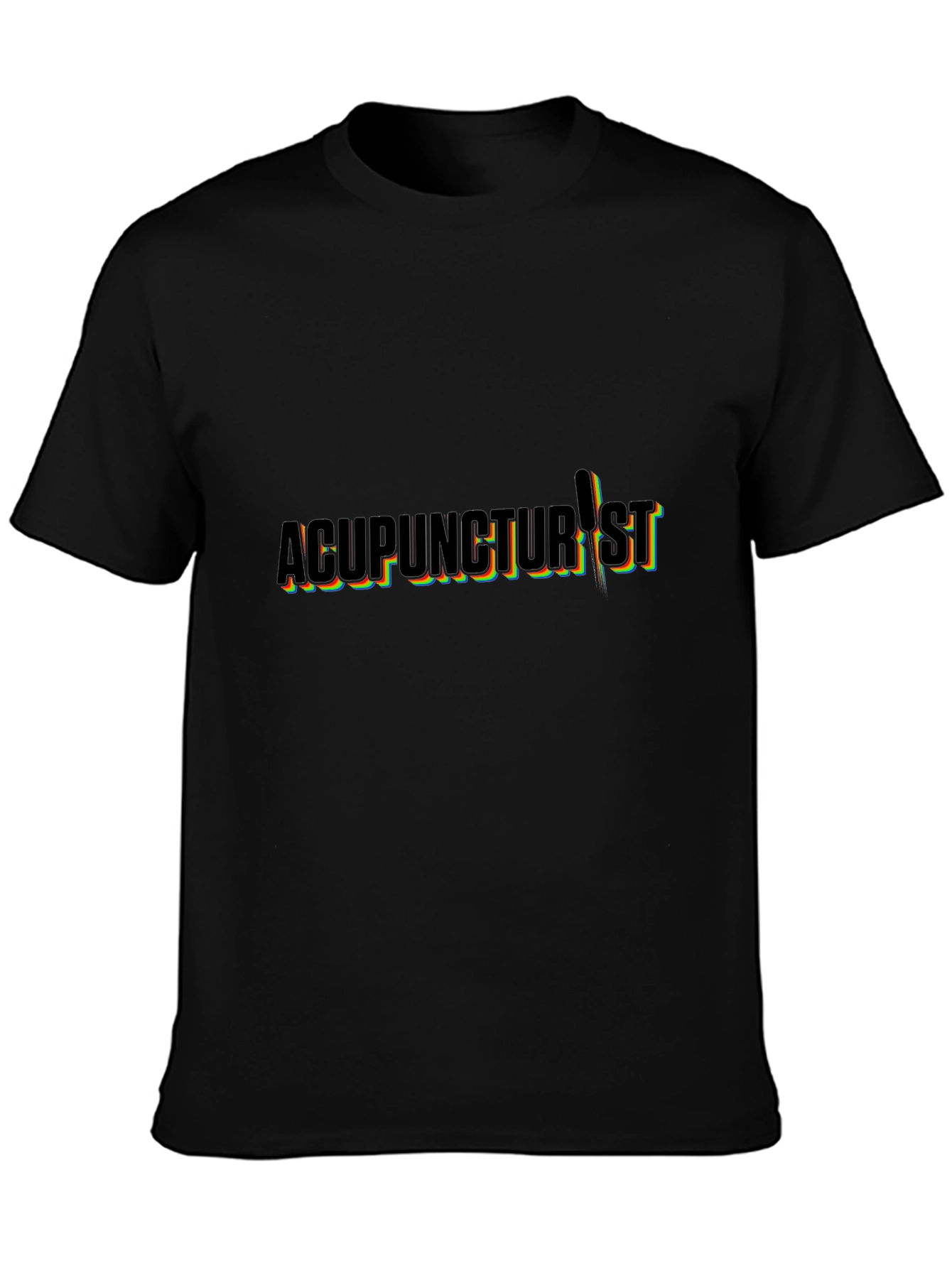 Acupuncturist T-Shirt - Black Crew Neck