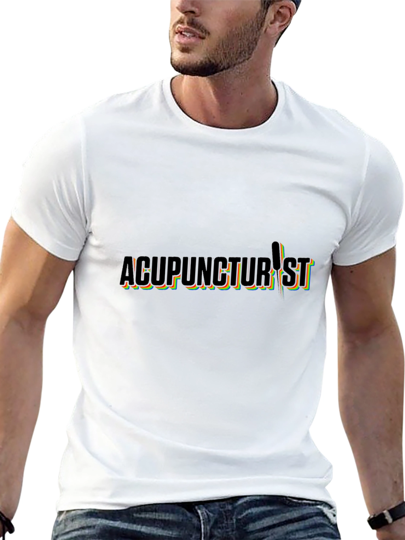 Acupuncturist T-Shirt - Black Crew Neck