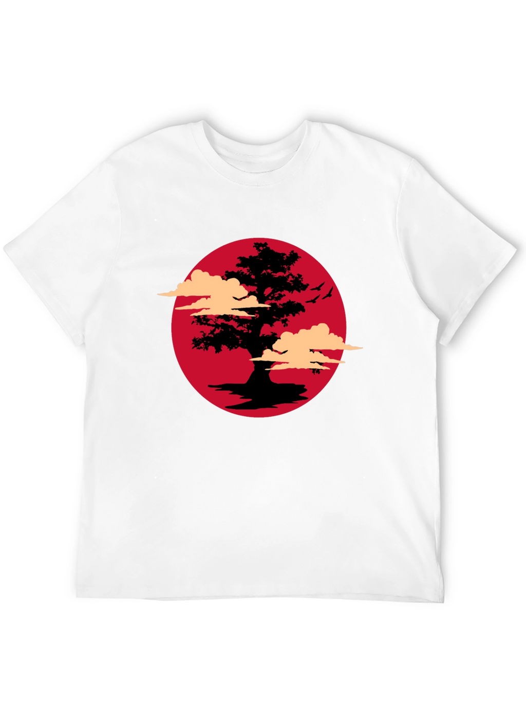 Bonsai Tree Sunset Graphic T-Shirt