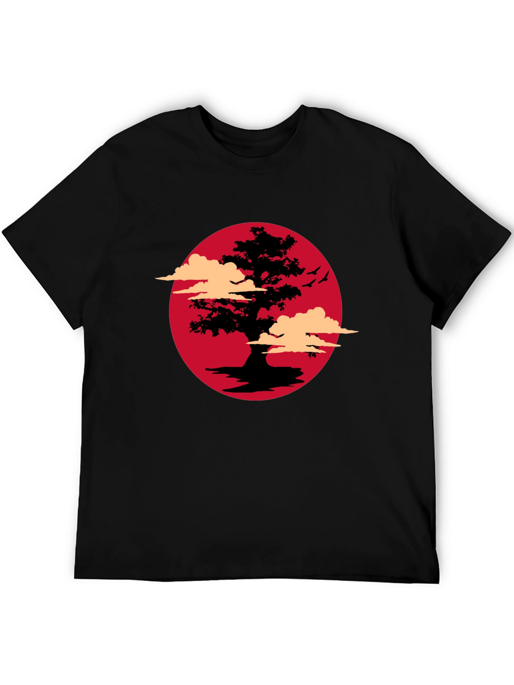 Bonsai Tree Sunset Graphic T-Shirt