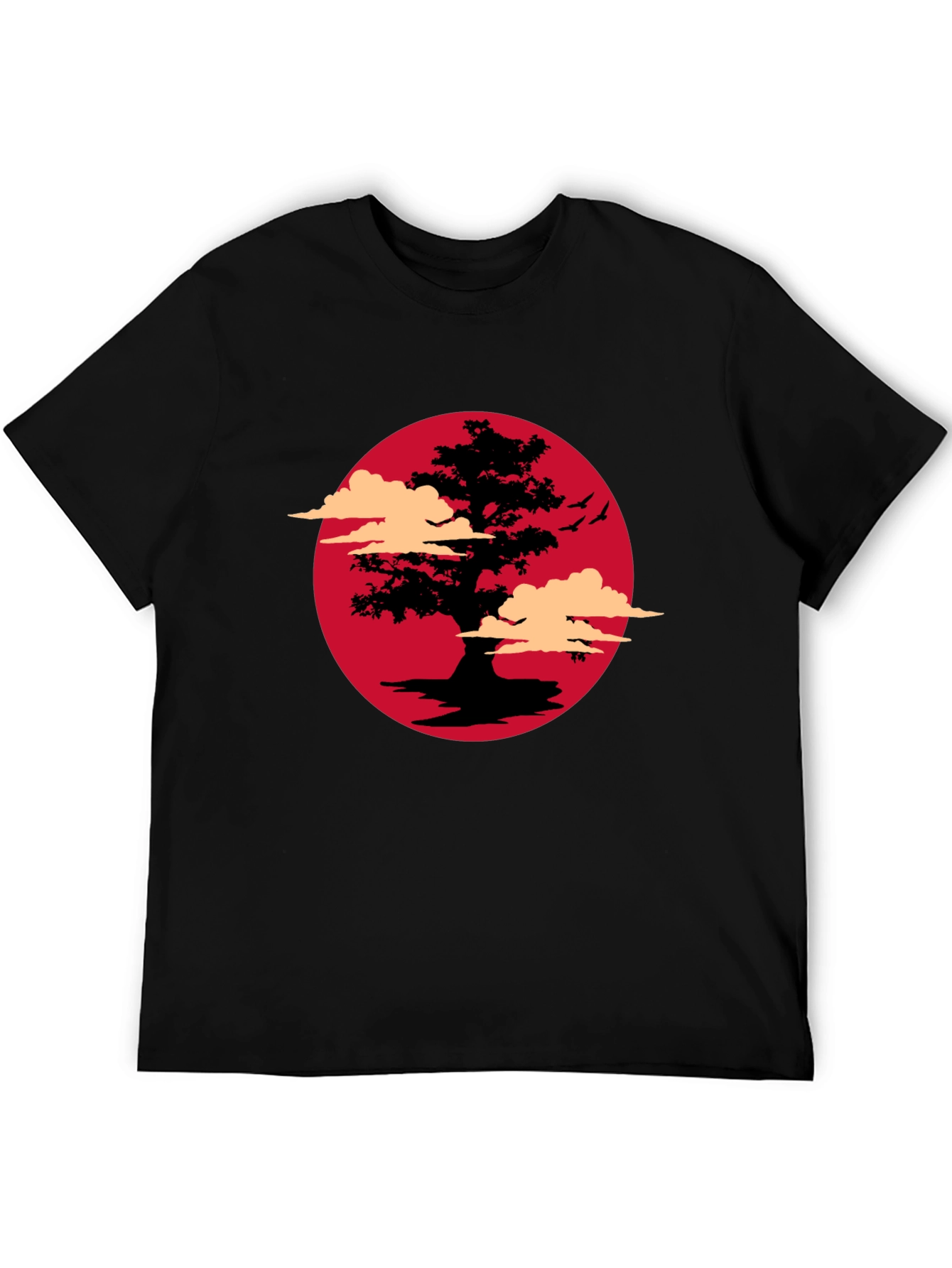 Bonsai Tree Sunset Graphic T-Shirt