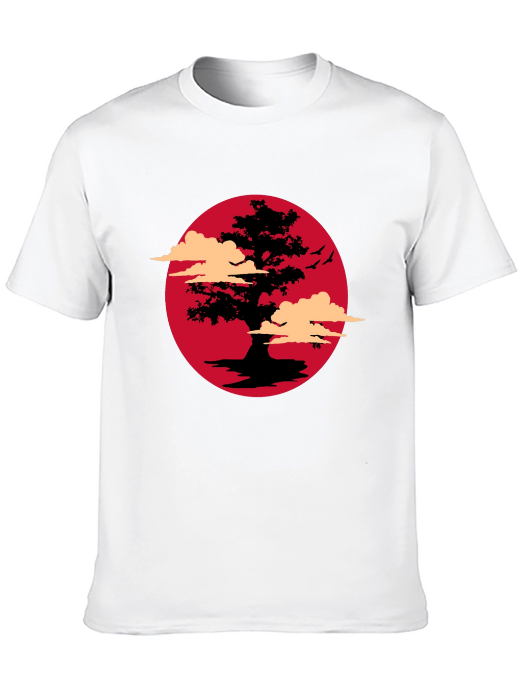 Bonsai Tree Sunset Graphic T-Shirt
