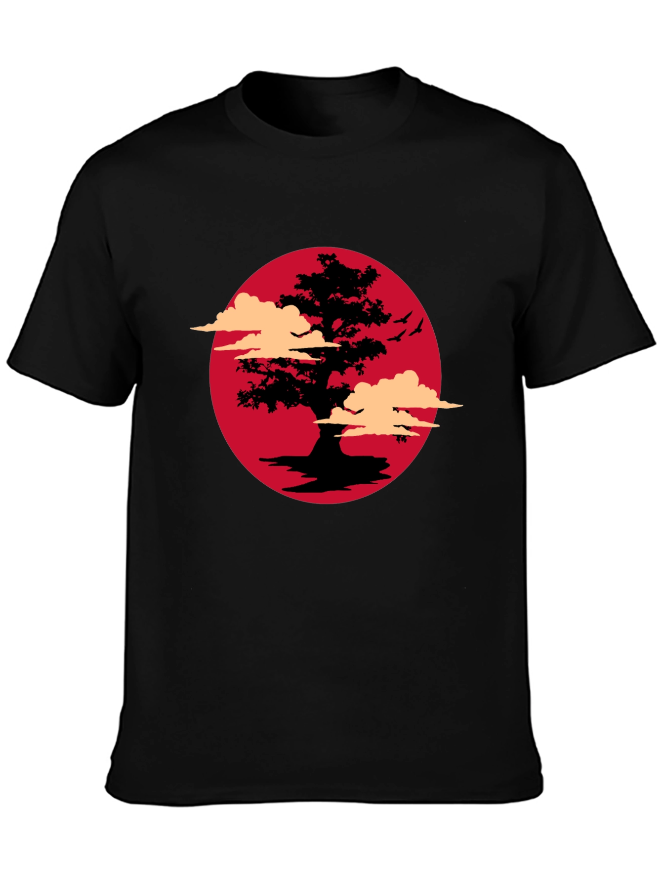 Bonsai Tree Sunset Graphic T-Shirt