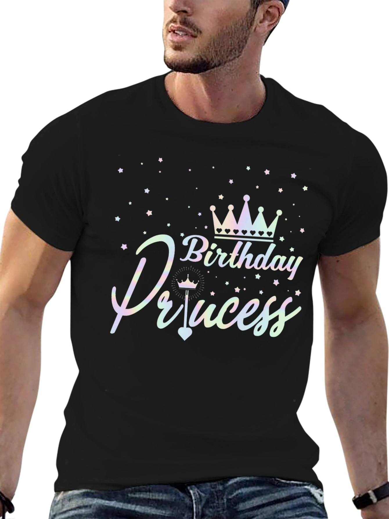 Birthday Princess Black T-Shirt