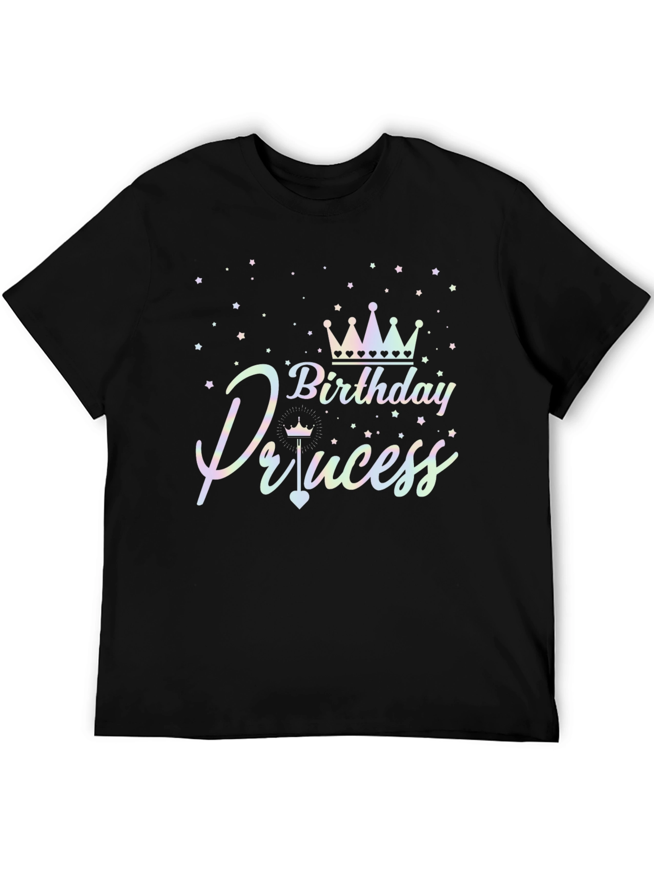 Birthday Princess Black T-Shirt
